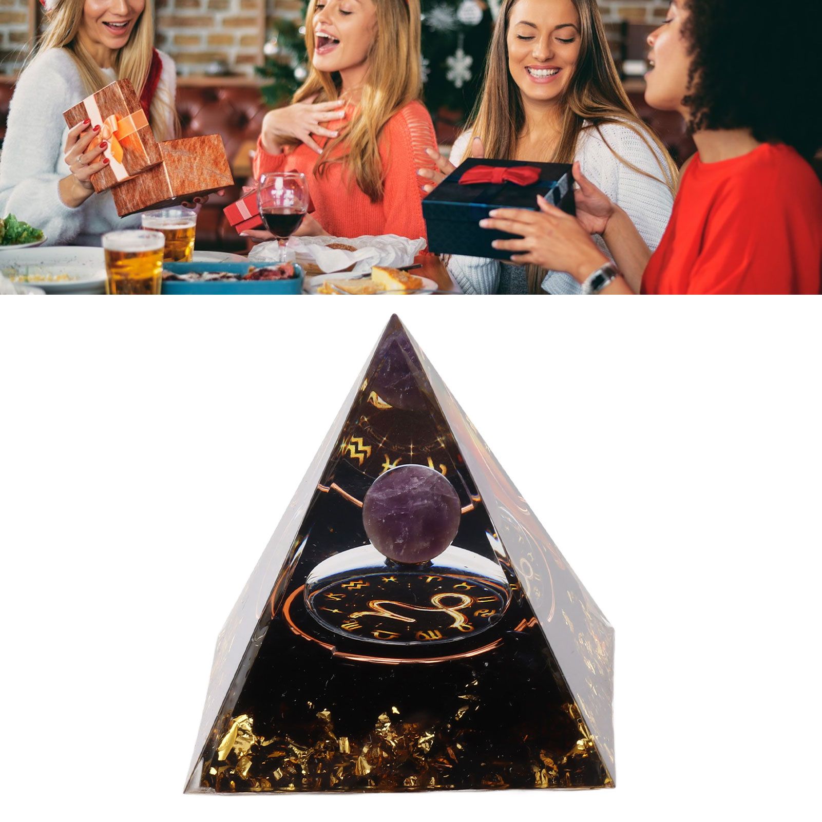 5cm Orgonite Pyramid for Positive Energy Healing Crystal Pyramid Meditation view 12
