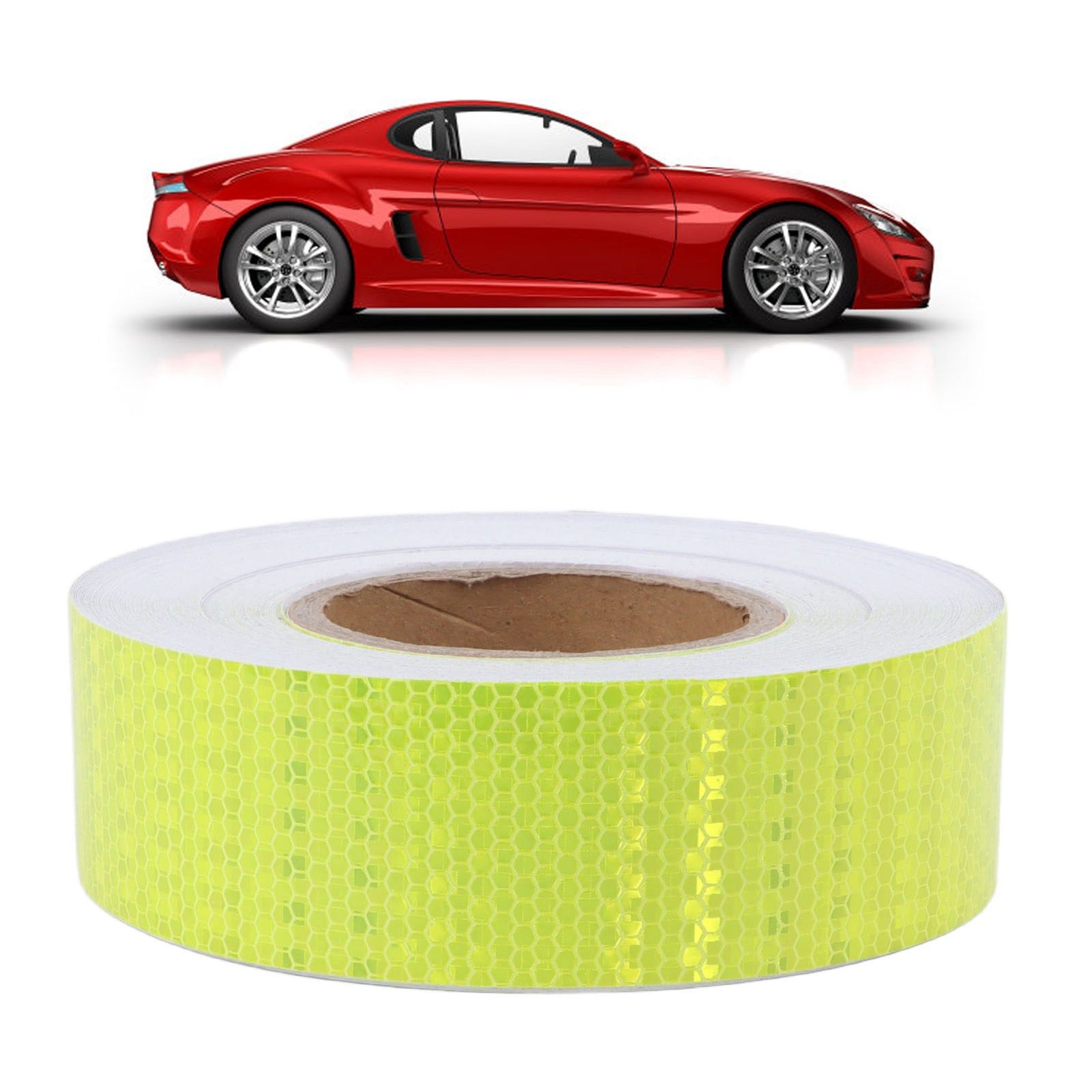 Pure Color Fluorescent Yellow Reflective Tape Warning Reflective Strip for view 11