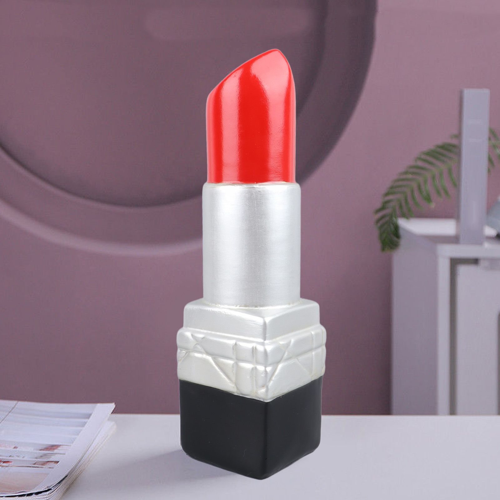 Creative Lipstick Shape Vase Beautiful Resin Exquisite Realistic Lipstick view 12