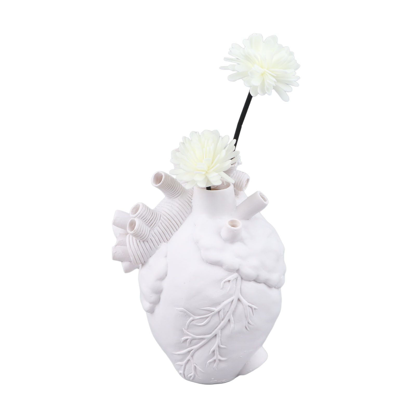 Creative Anatomical Heart Vases Resin Sculpture Heart Shaped Art Flower Vases view 8
