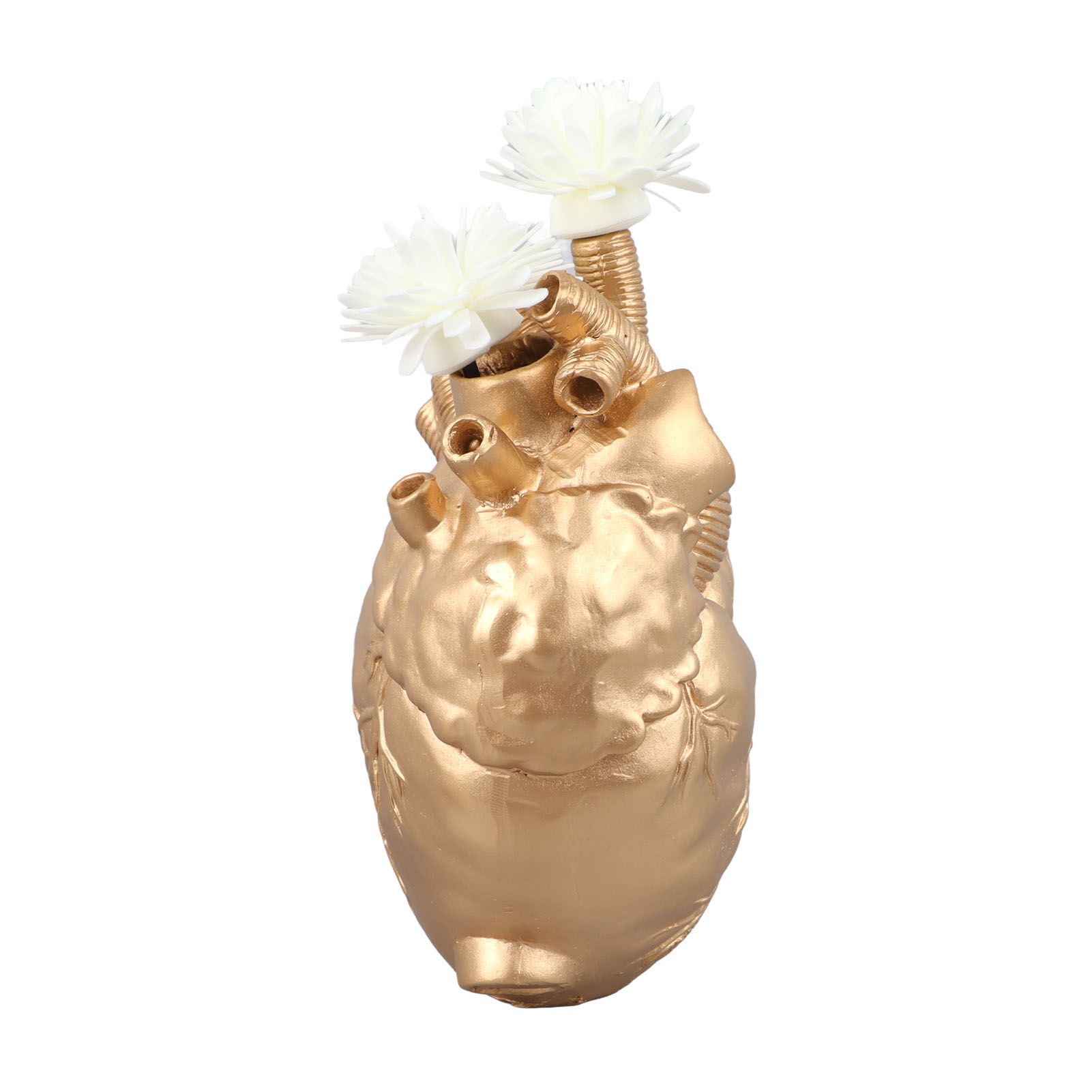 Creative Anatomical Heart Vases Resin Sculpture Heart Shaped Art Flower Vases view 5