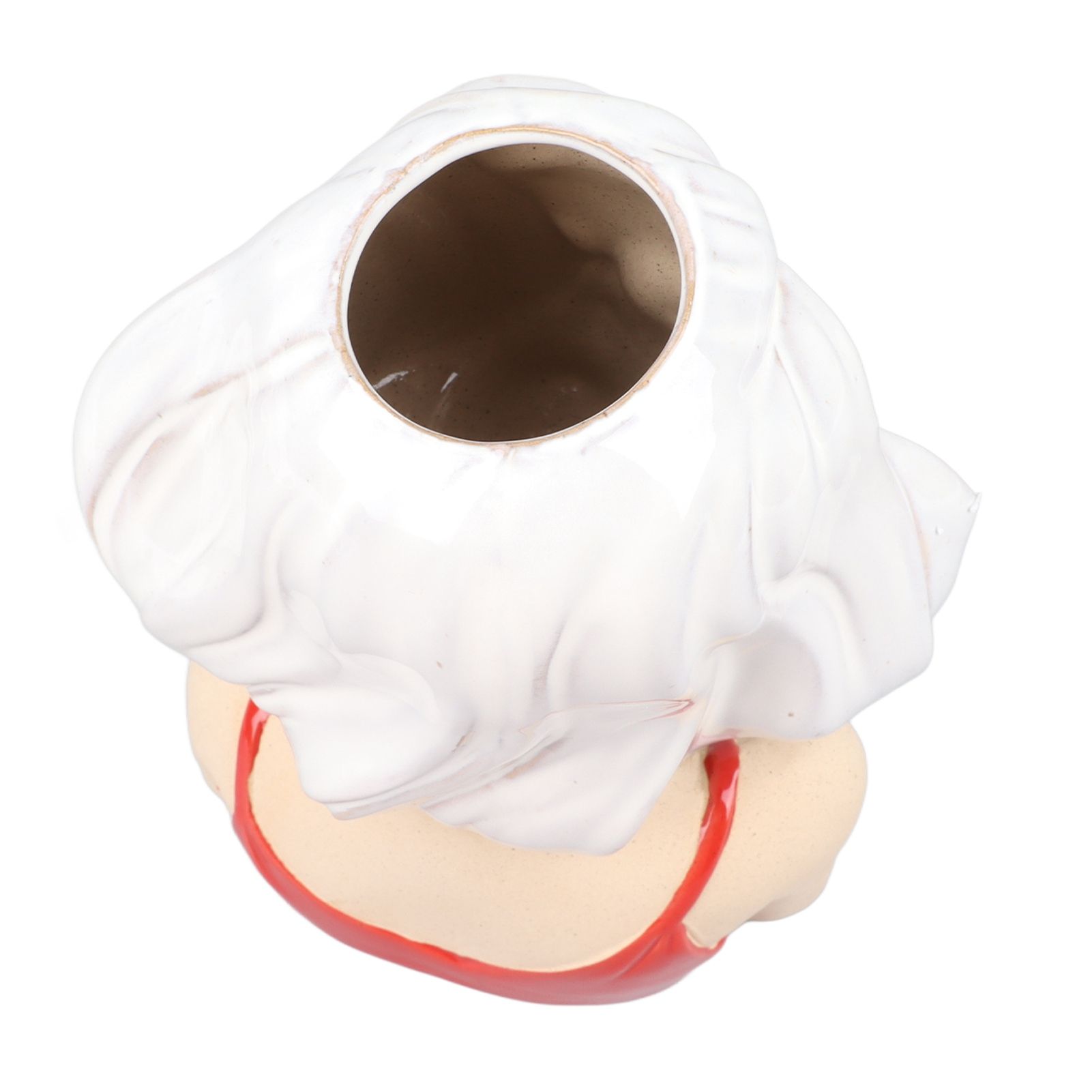 Girl Face Vase Modern Decorative Sculpture Ceramic Head Flower Vase for Living view 4
