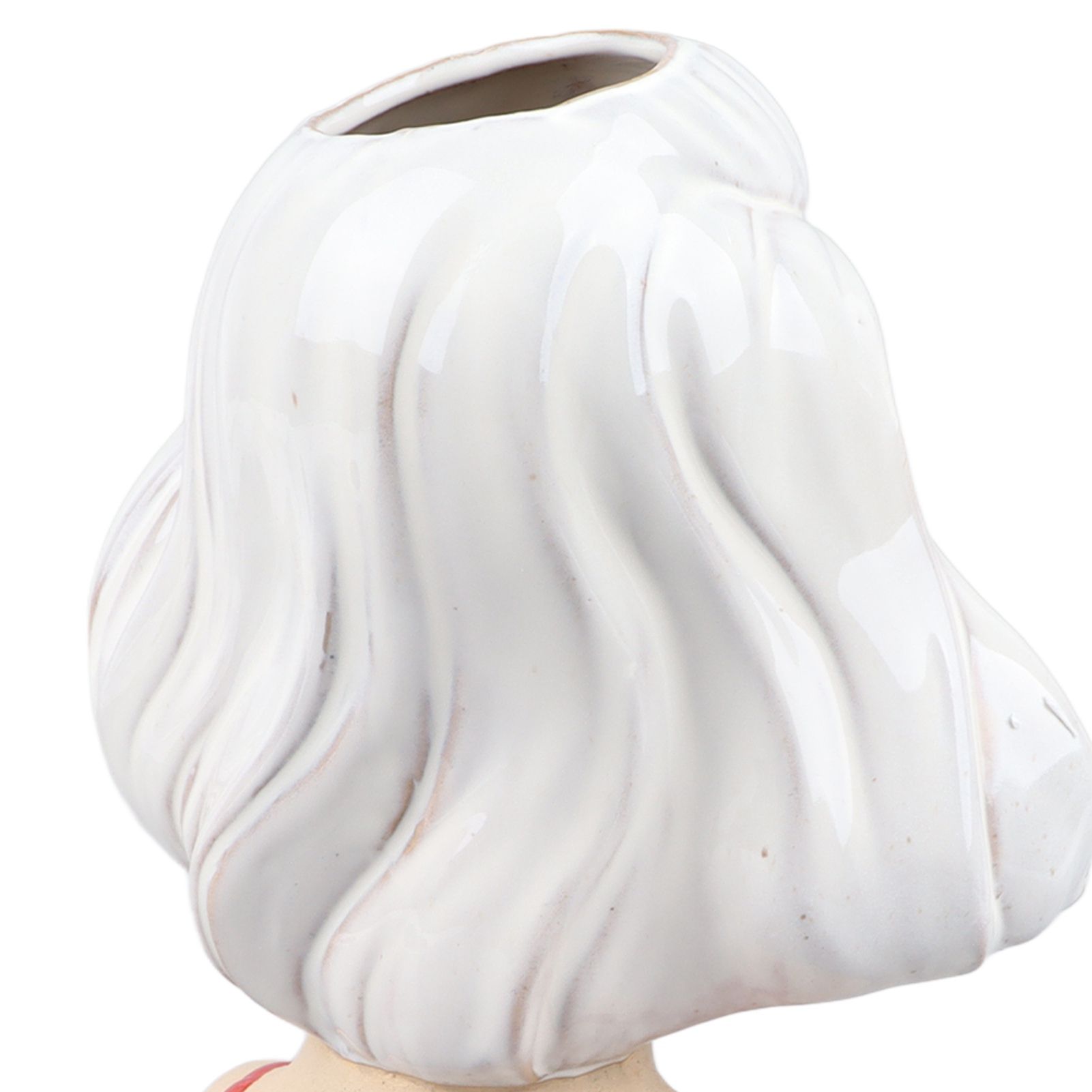 Girl Face Vase Modern Decorative Sculpture Ceramic Head Flower Vase for Living view 15