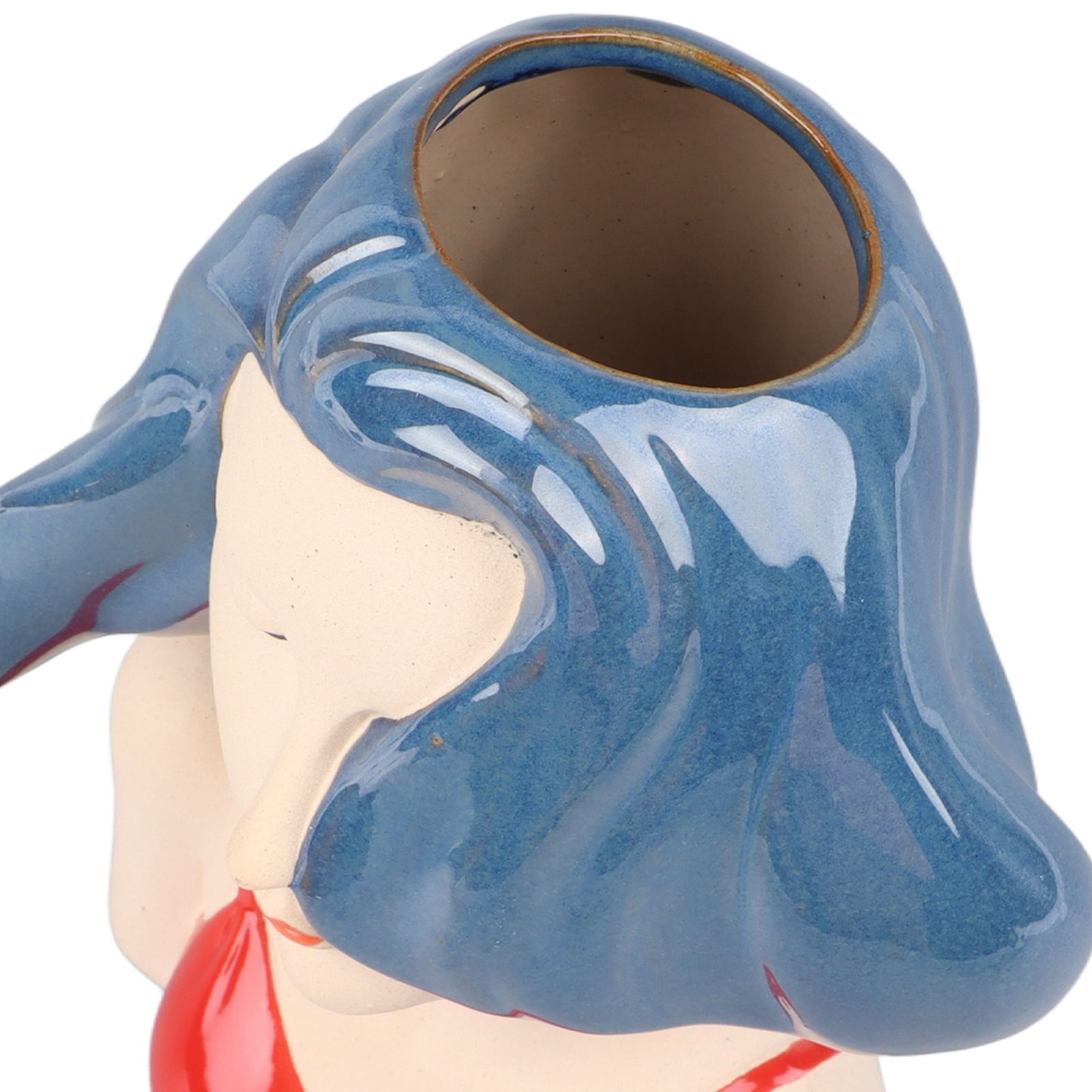 Girl Face Vase Modern Decorative Sculpture Ceramic Head Flower Vase for Living view 15