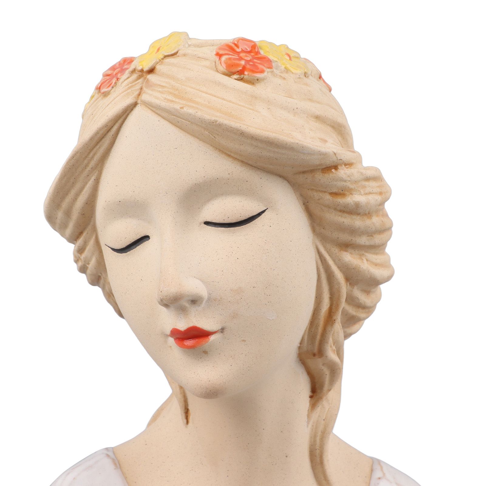 Modern Ceramic Face Vases Decorative Modern Style Shy Girl Flower Lady Head view 13