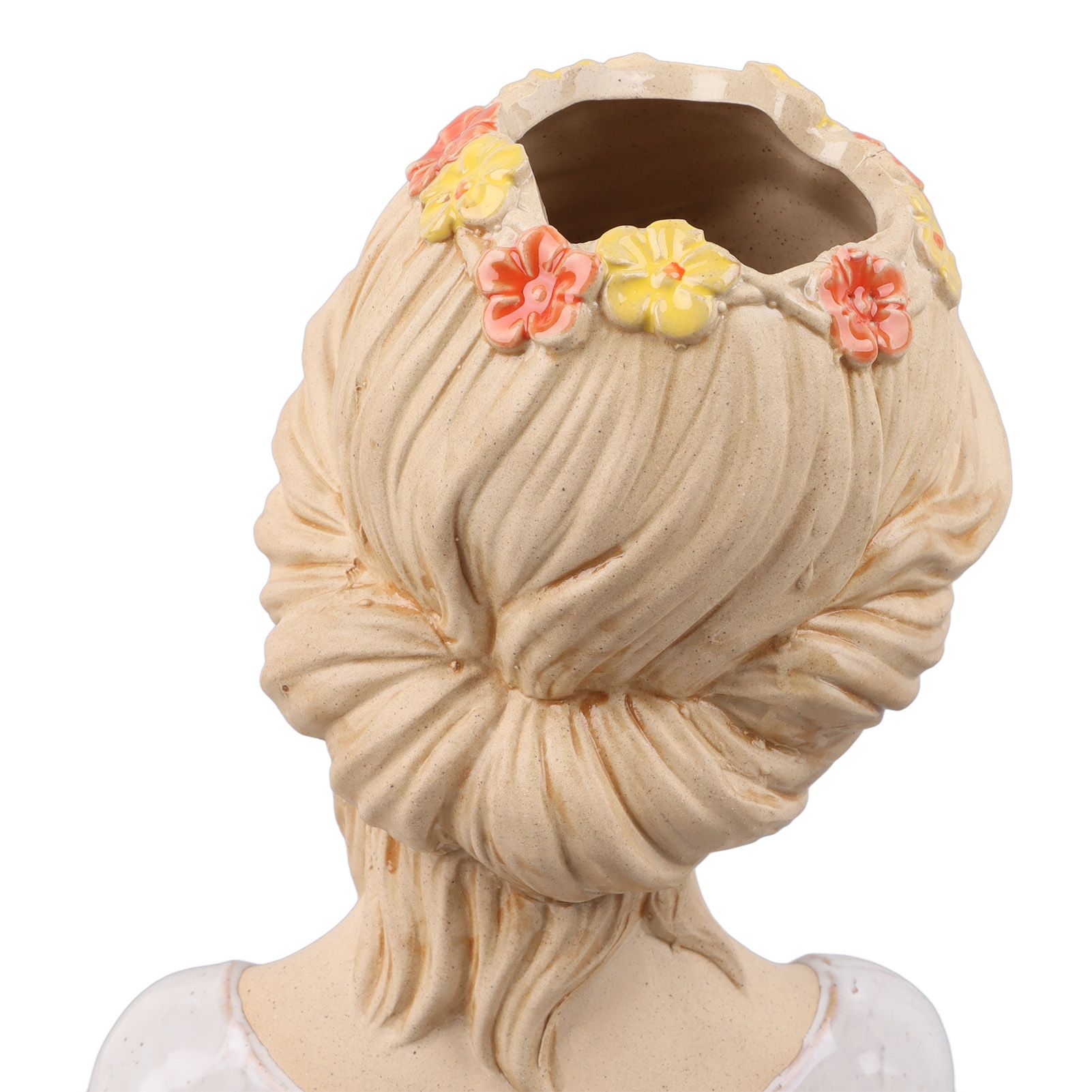 Modern Ceramic Face Vases Decorative Modern Style Shy Girl Flower Lady Head view 14