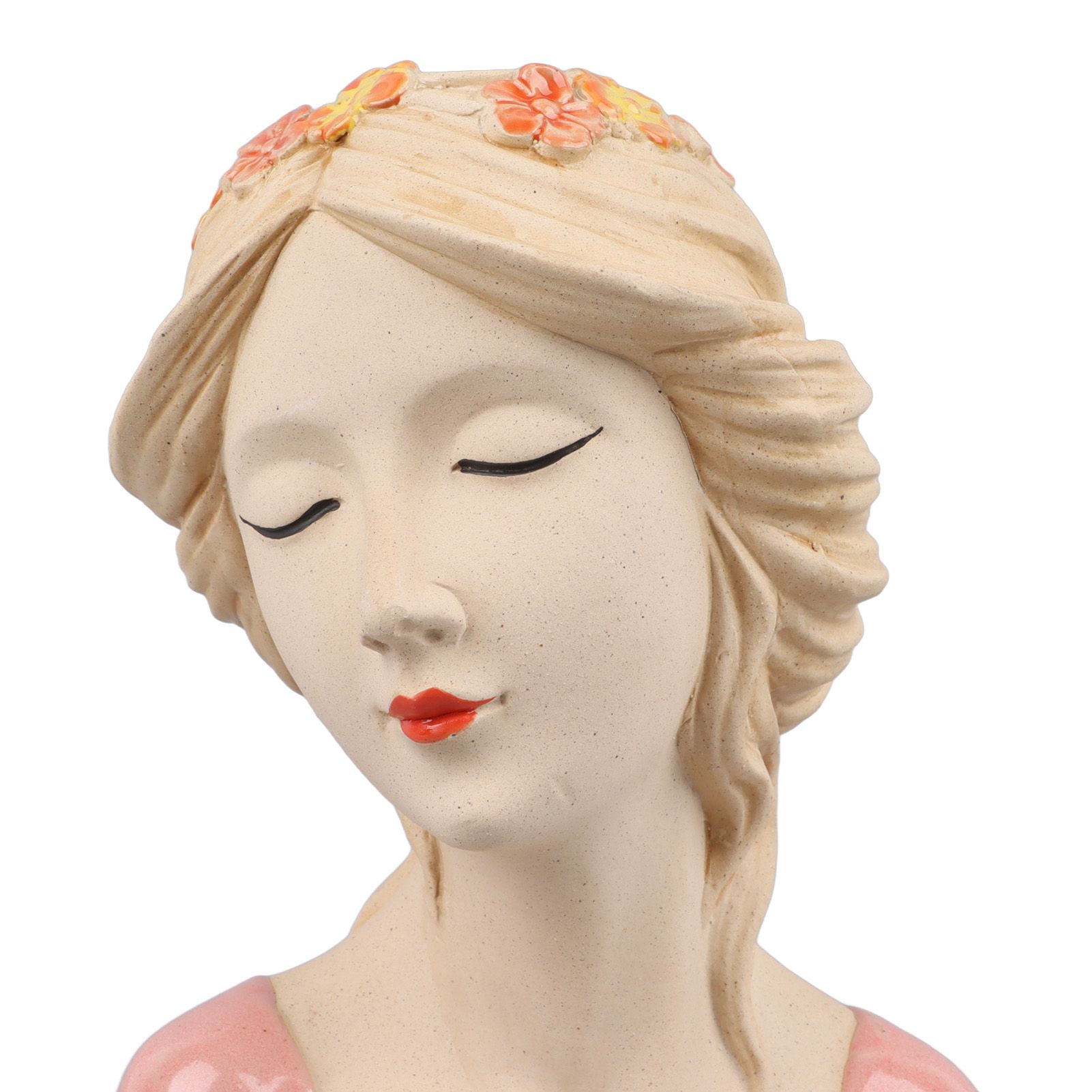 Modern Ceramic Face Vases Decorative Modern Style Shy Girl Flower Lady Head view 13