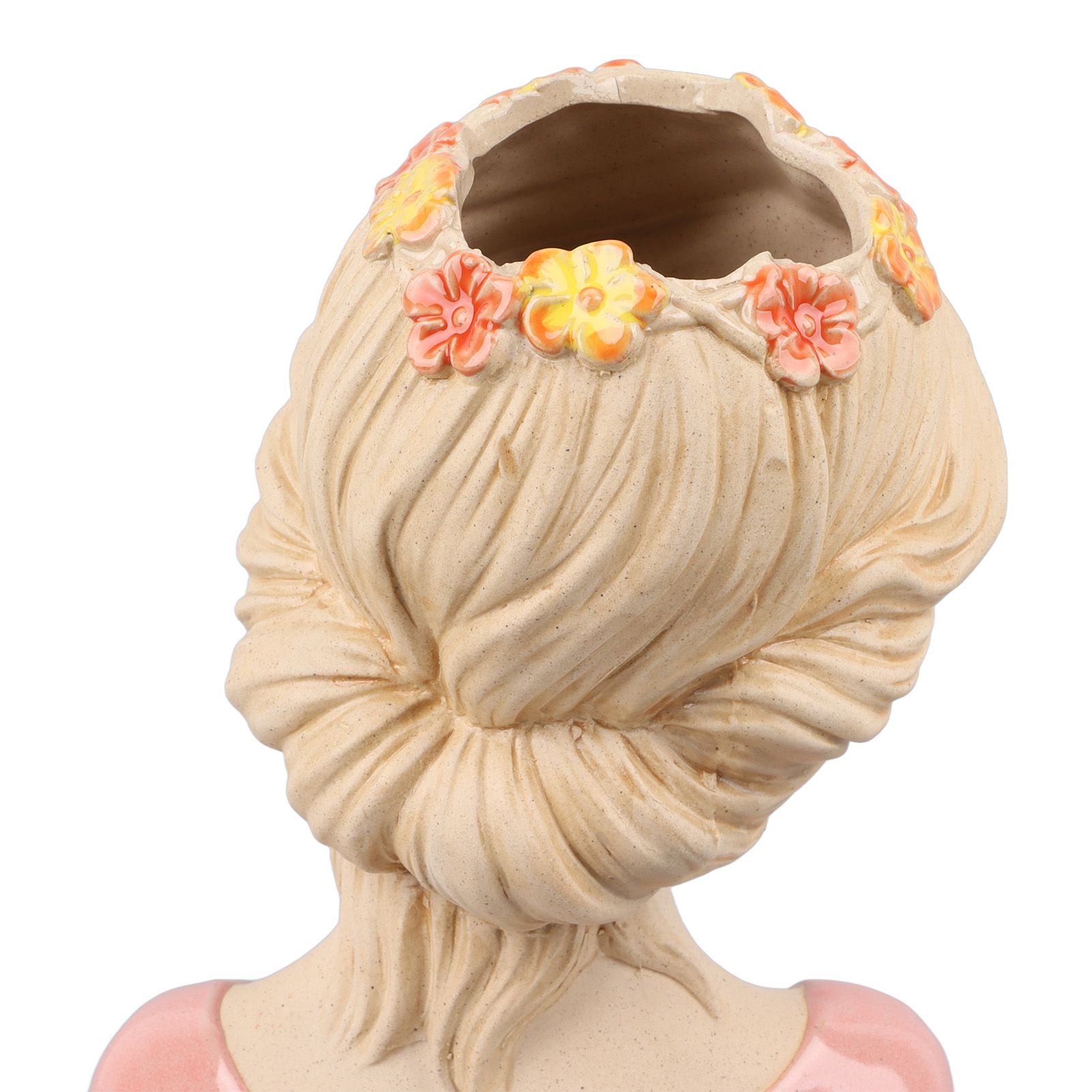 Modern Ceramic Face Vases Decorative Modern Style Shy Girl Flower Lady Head view 14