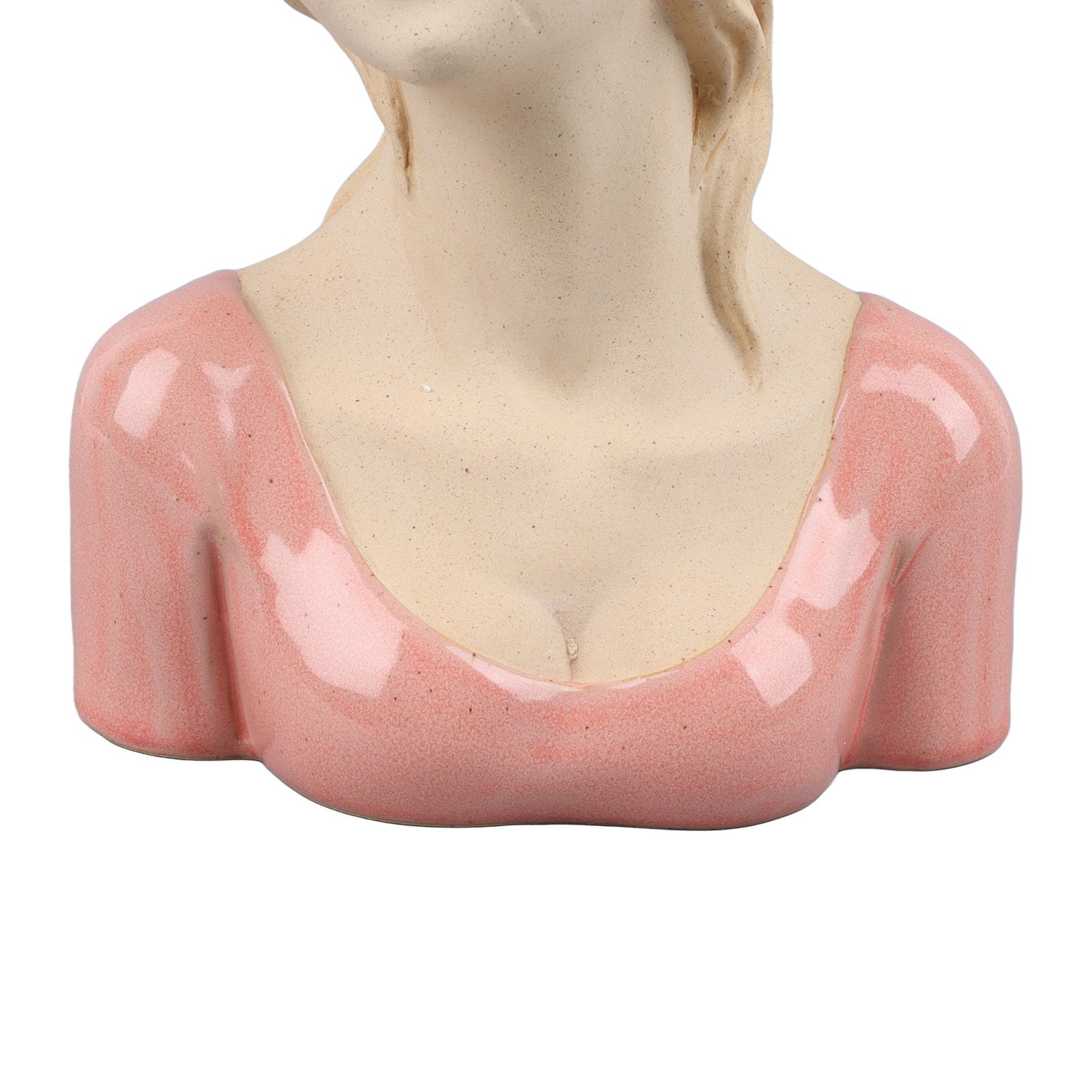 Modern Ceramic Face Vases Decorative Modern Style Shy Girl Flower Lady Head view 15