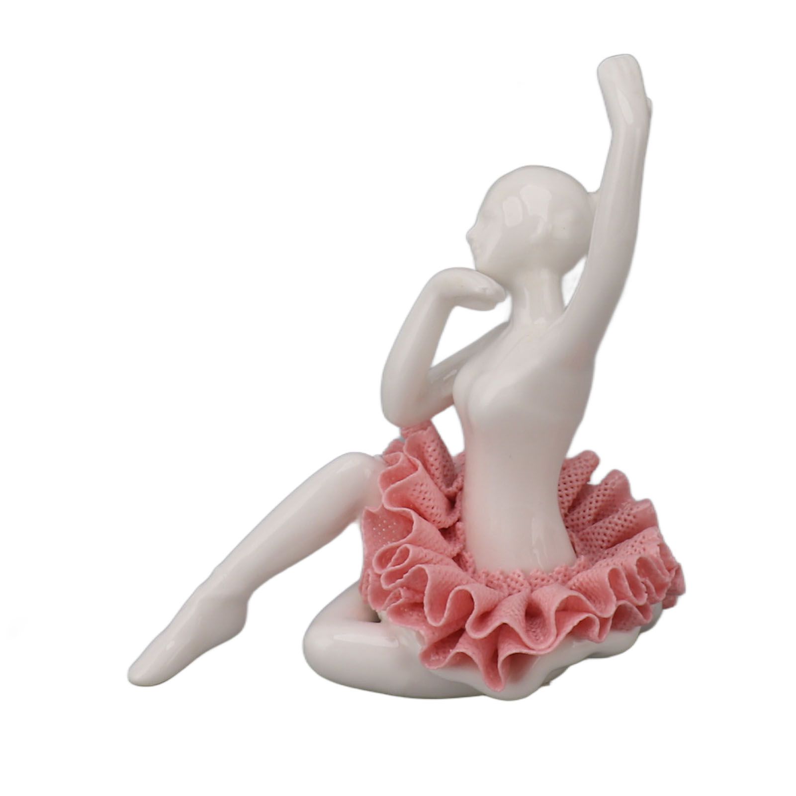 Dancing Ballerina Girl Figurine Ceramic Ballet Girl Figure Ballet Dancer view 2