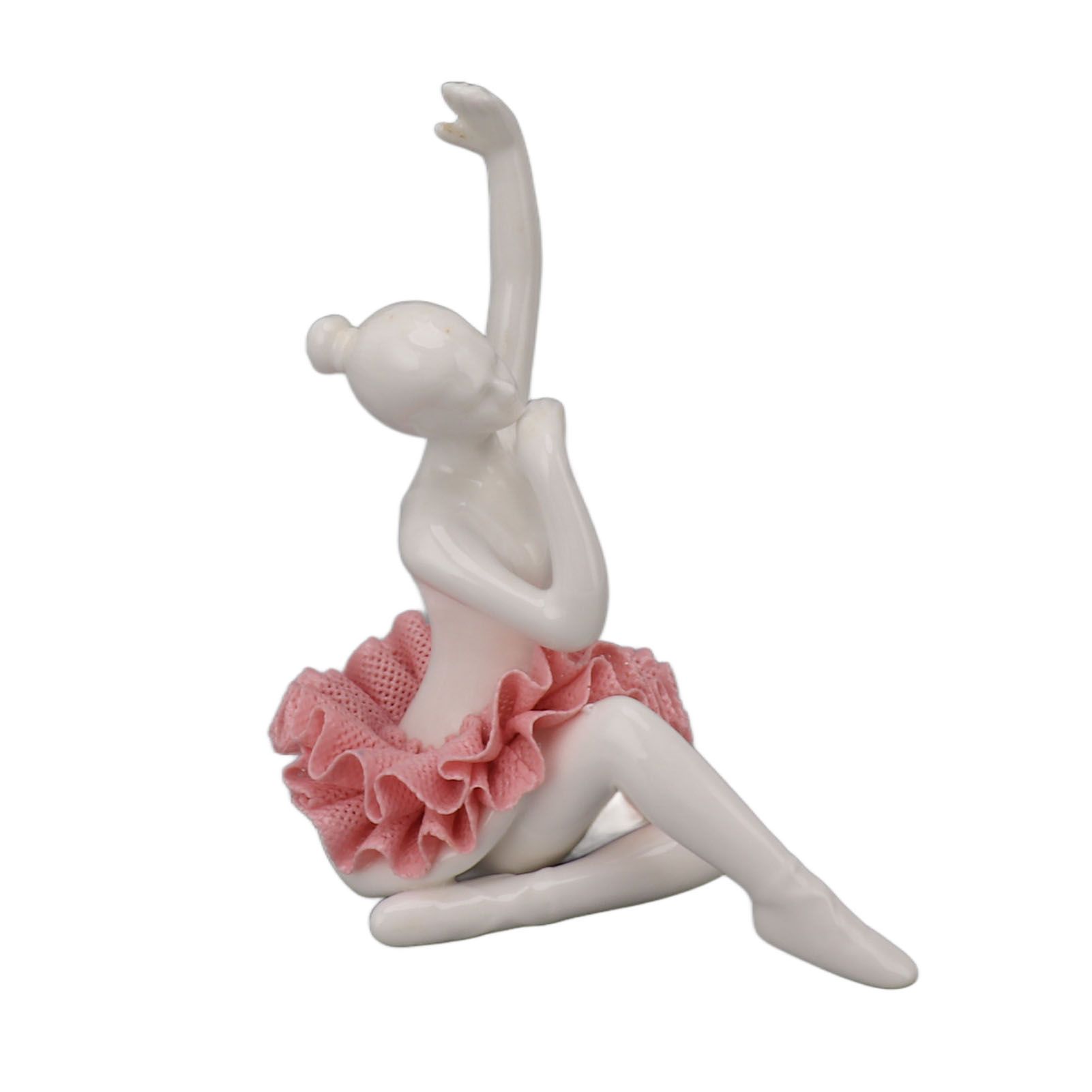 Dancing Ballerina Girl Figurine Ceramic Ballet Girl Figure Ballet Dancer view 3