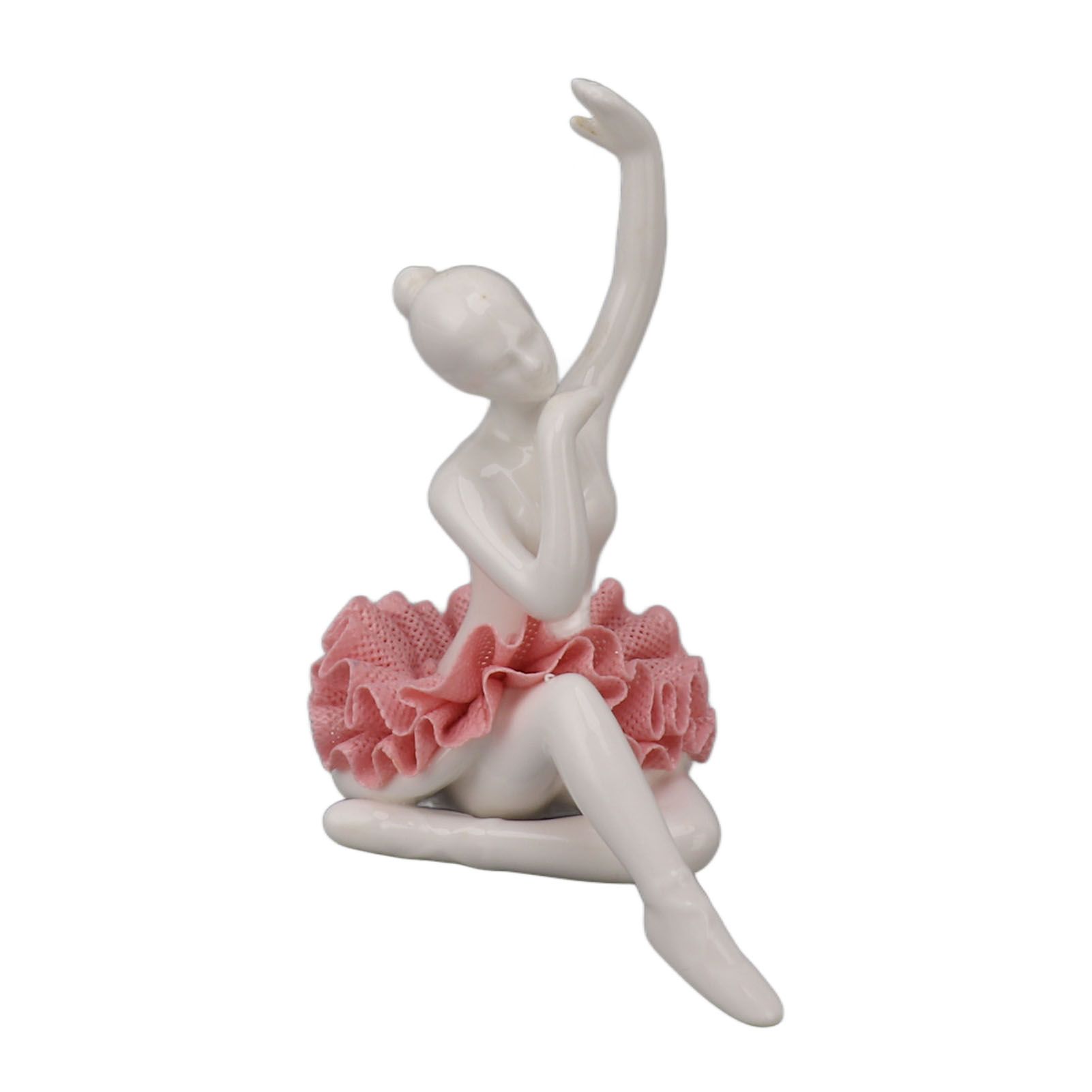 Dancing Ballerina Girl Figurine Ceramic Ballet Girl Figure Ballet Dancer view 4