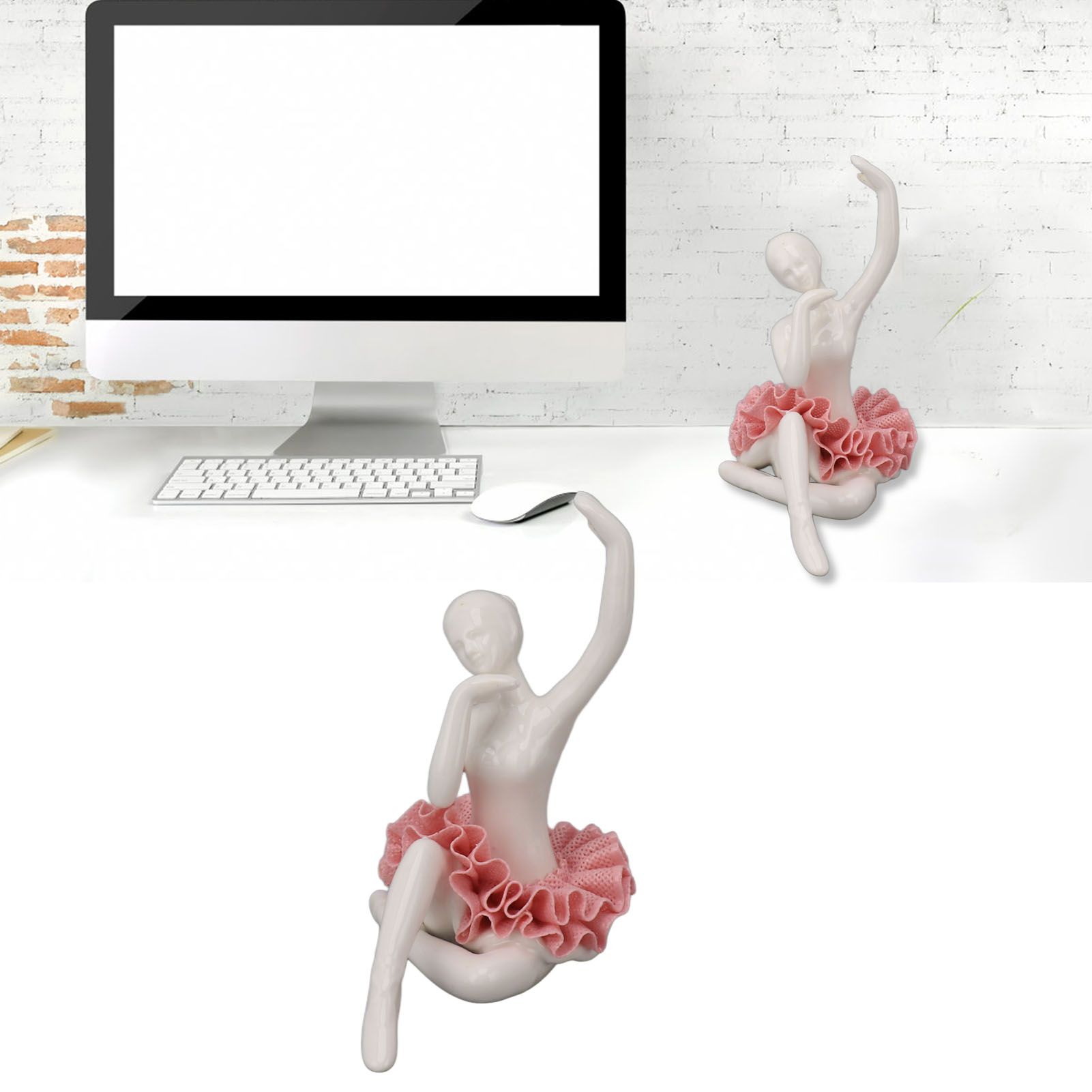 Dancing Ballerina Girl Figurine Ceramic Ballet Girl Figure Ballet Dancer view 12