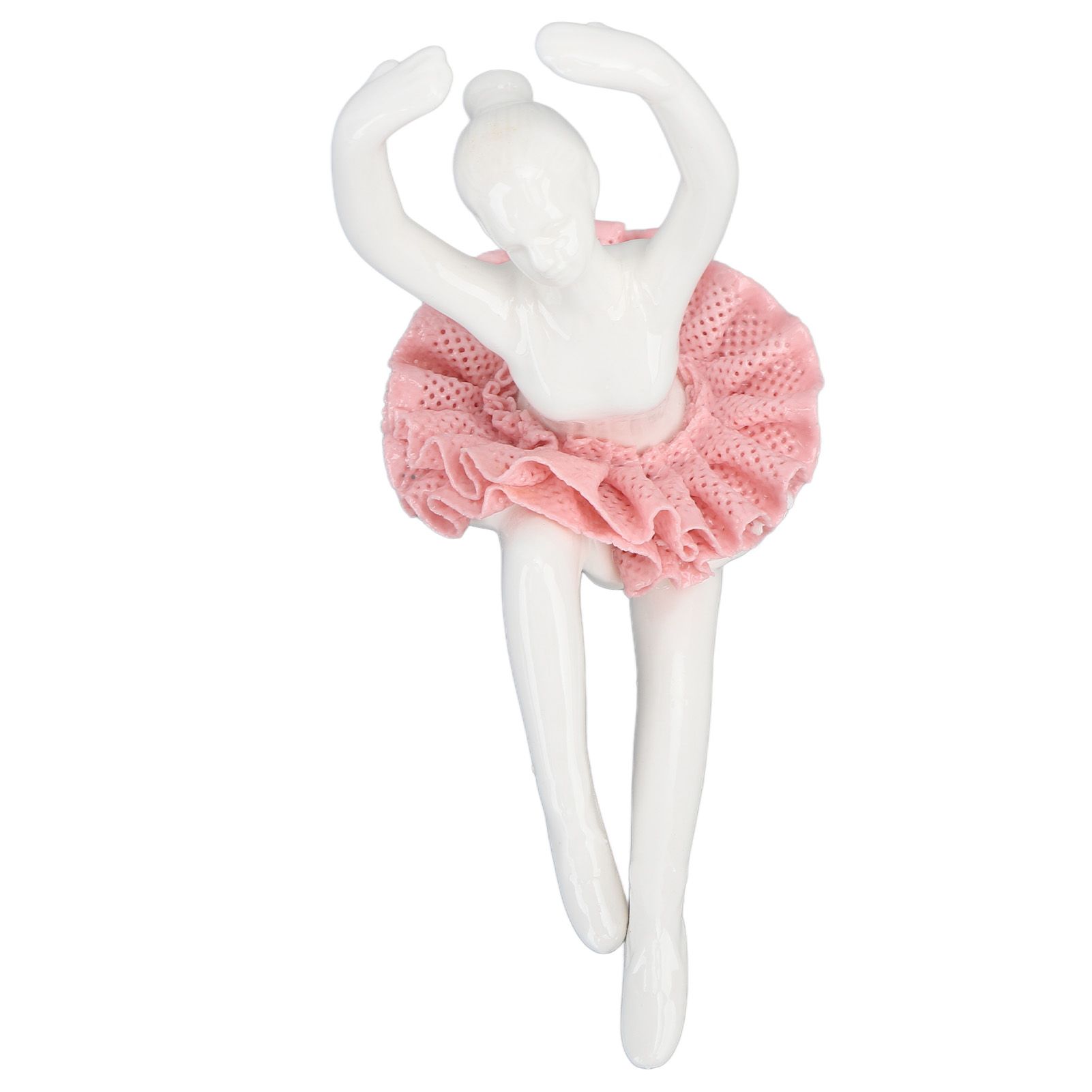 Ballet Dancer Statue Pink Ballerina Figure Ceramic Figure Decor for Table view 7