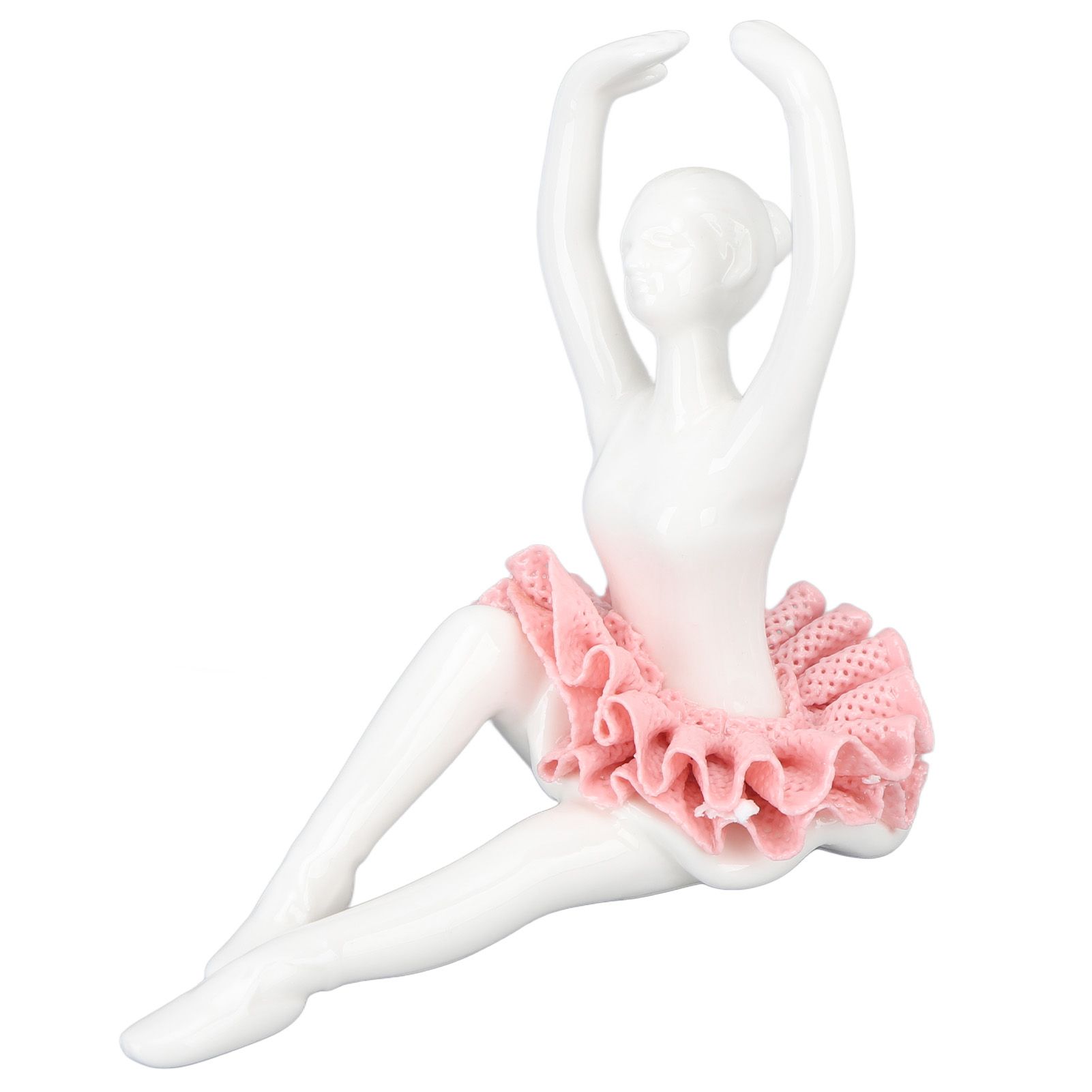 Ballet Dancer Statue Pink Ballerina Figure Ceramic Figure Decor for Table view 8