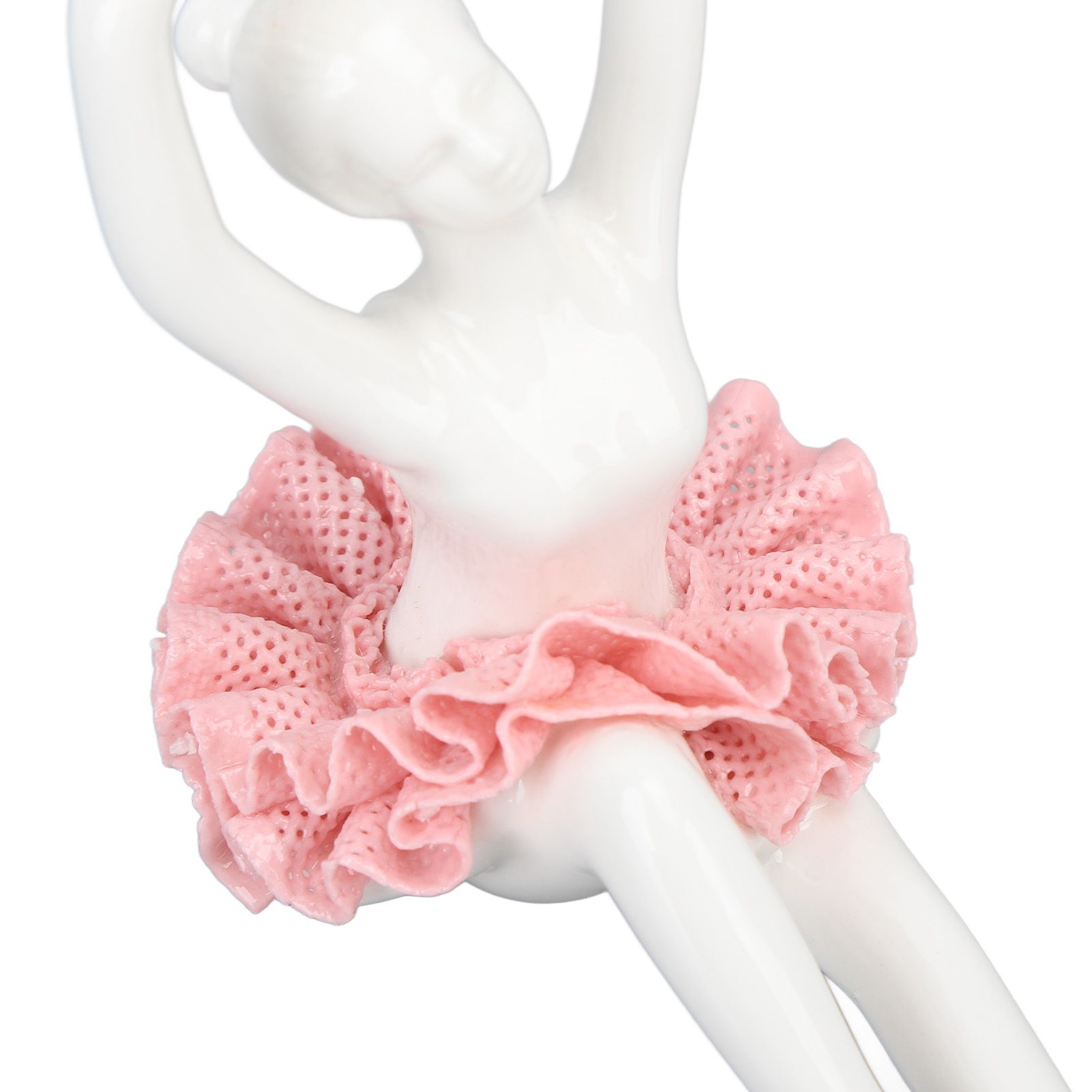 Ballet Dancer Statue Pink Ballerina Figure Ceramic Figure Decor for Table view 14