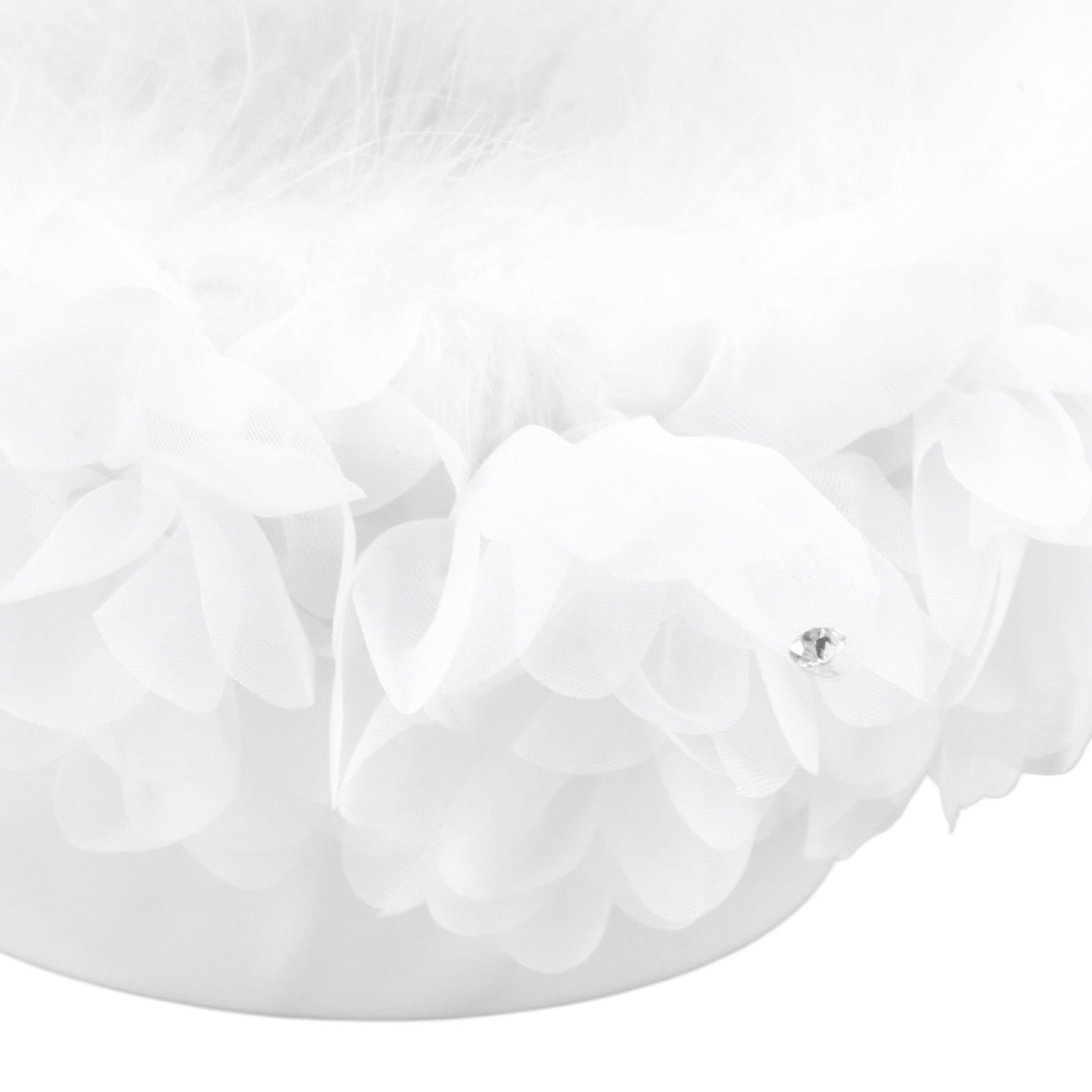 White Flower Girl Basket Petal Beads Decoration Handheld Bridesmaid Scattering view 14