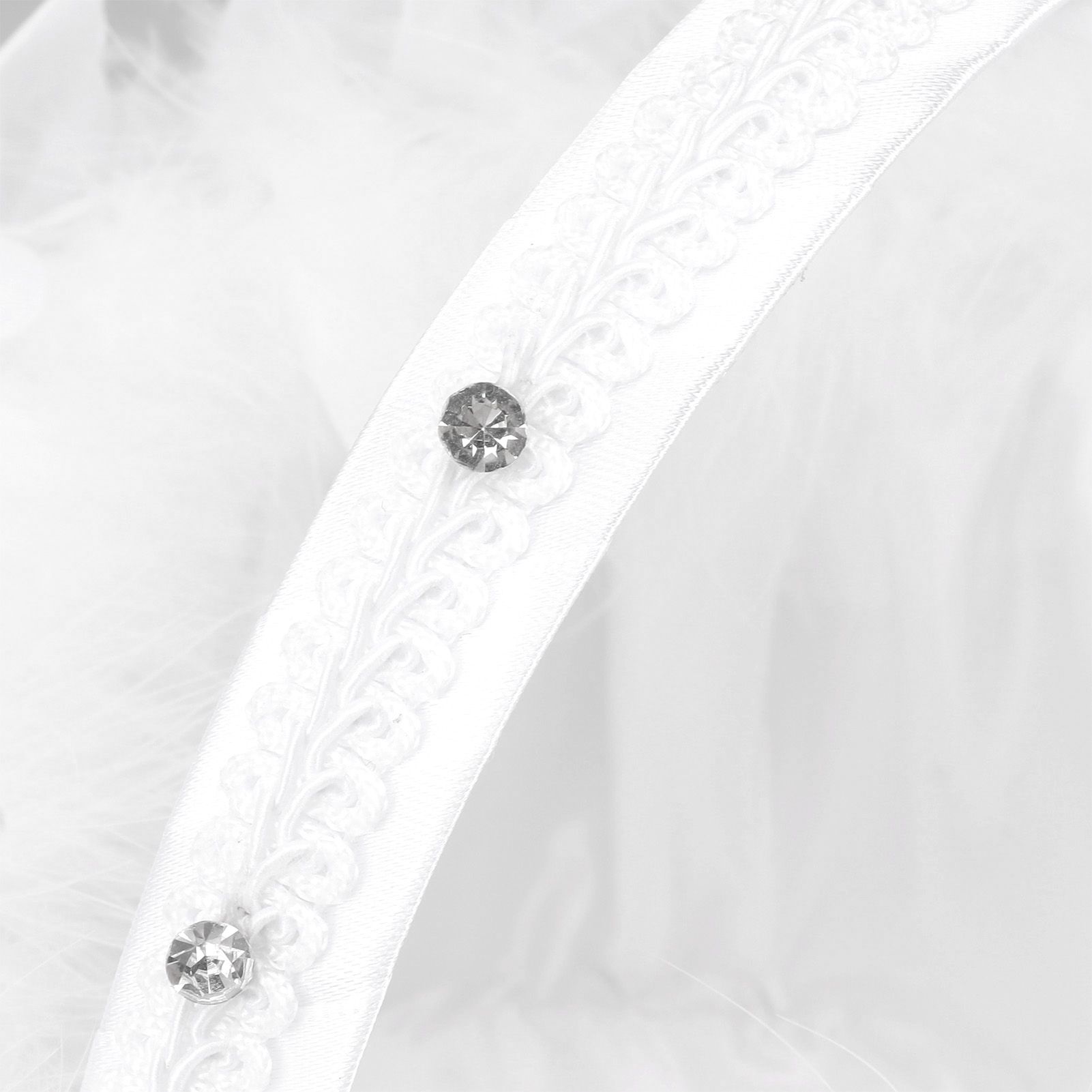White Flower Girl Basket Petal Beads Decoration Handheld Bridesmaid Scattering view 15