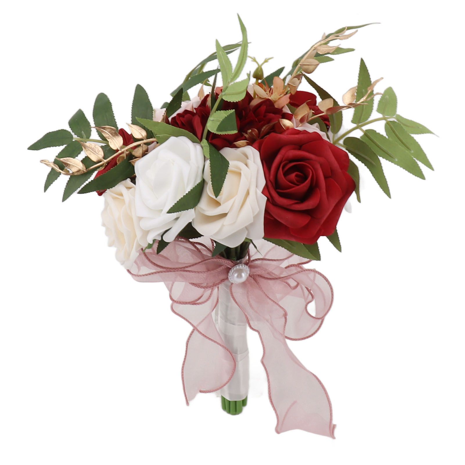Wedding Bouquets Silk Plastic Realistic Romantic Hand Bouquet for Valentine's view 3