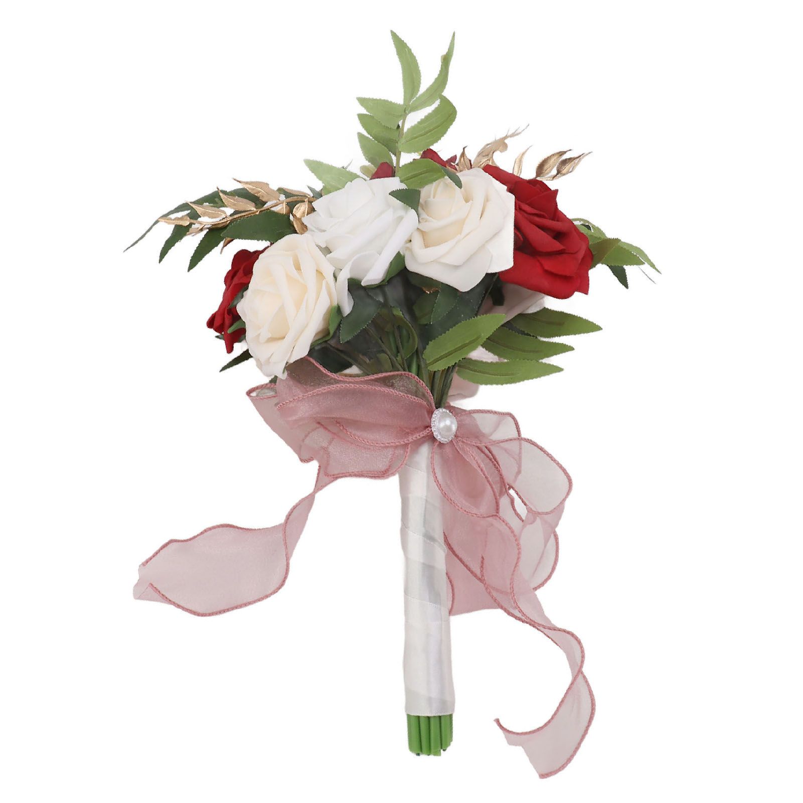 Wedding Bouquets Silk Plastic Realistic Romantic Hand Bouquet for Valentine's view 7