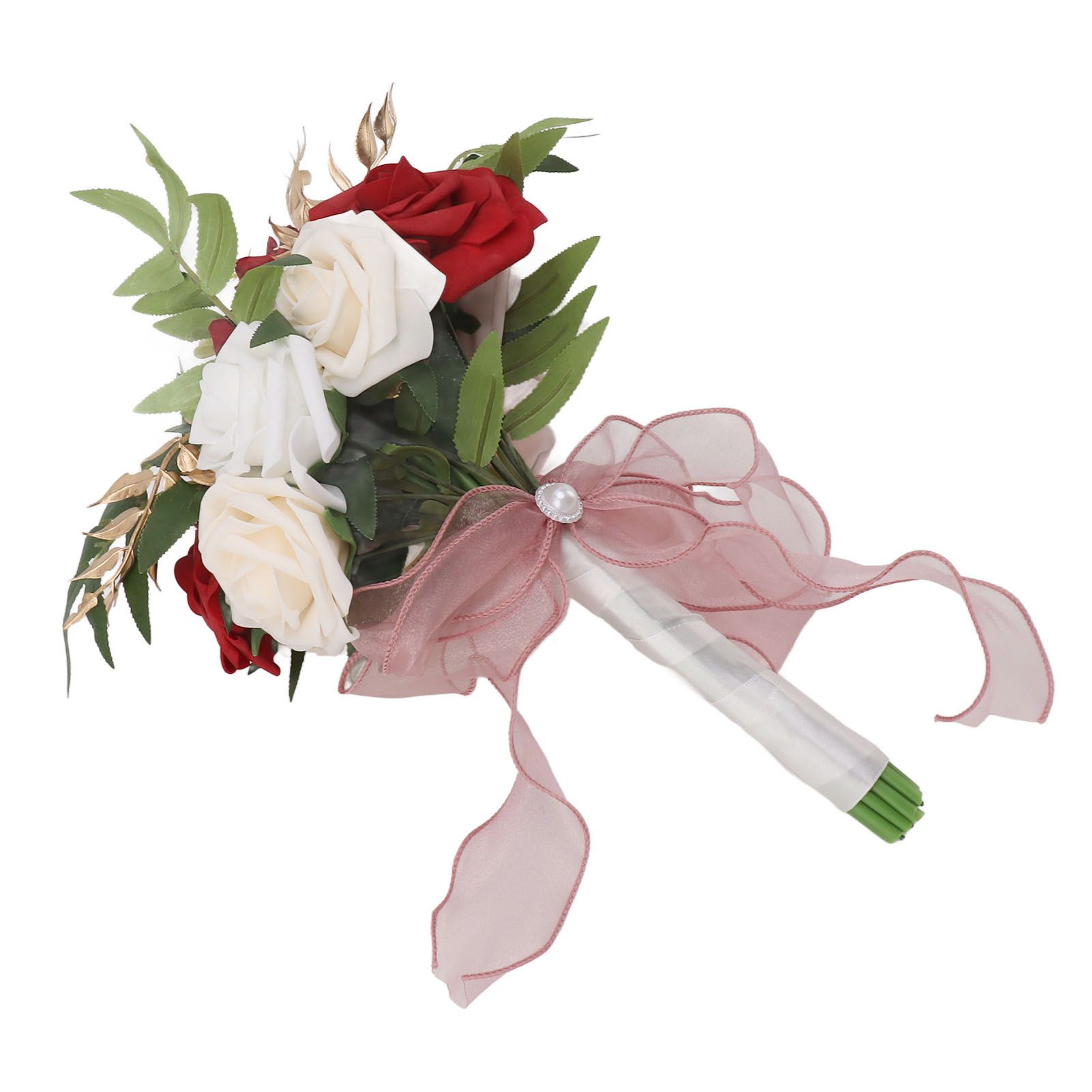 Wedding Bouquets Silk Plastic Realistic Romantic Hand Bouquet for Valentine's view 8
