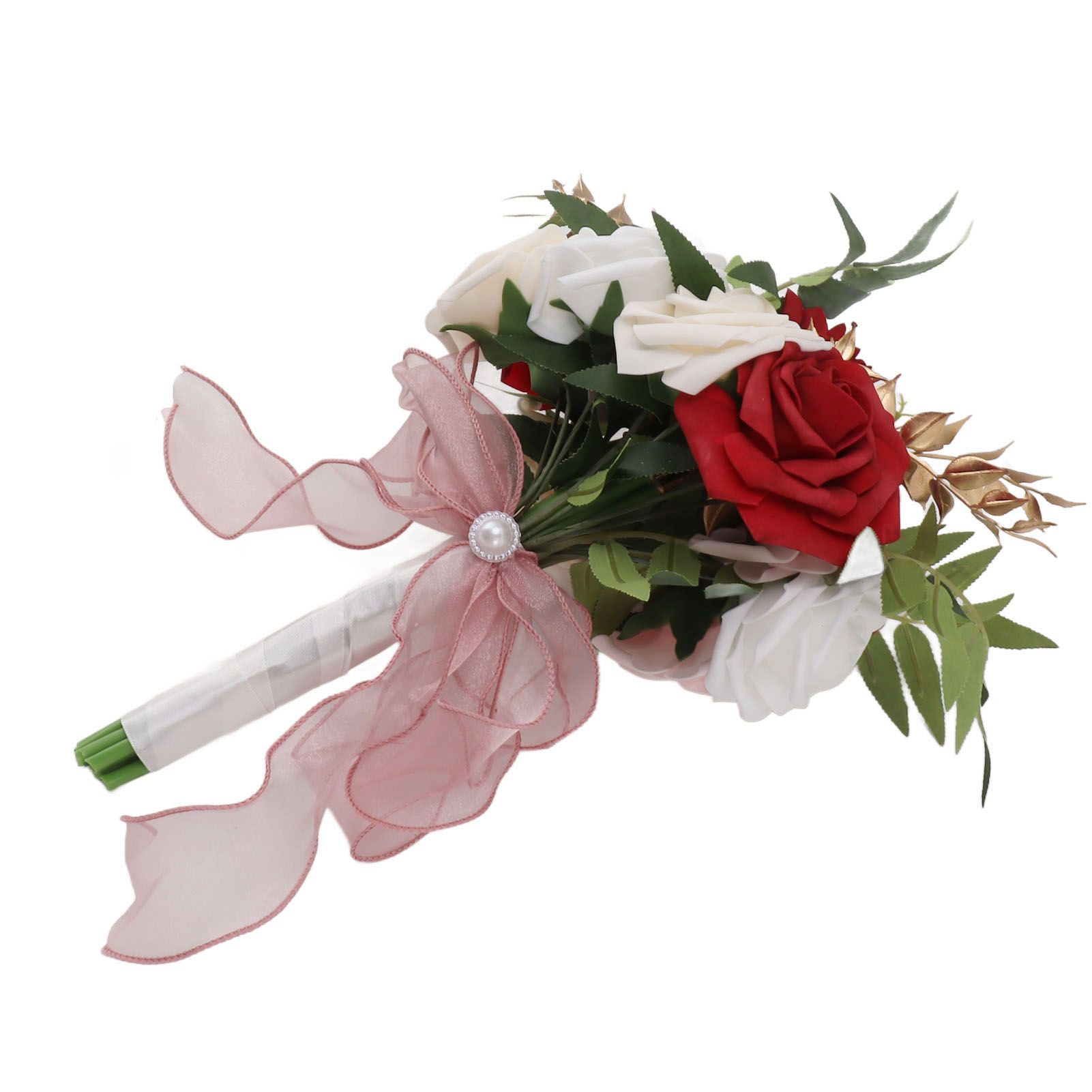 Wedding Bouquets Silk Plastic Realistic Romantic Hand Bouquet for Valentine's view 9