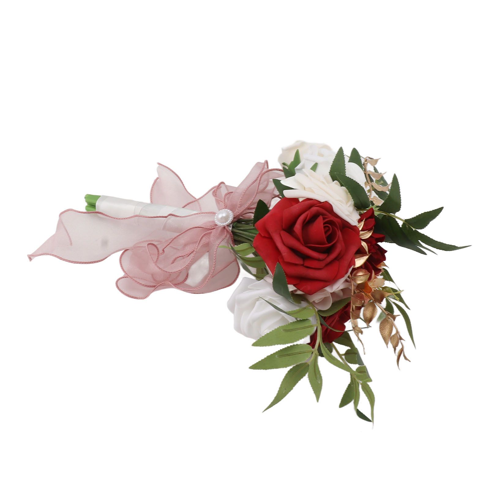 Wedding Bouquets Silk Plastic Realistic Romantic Hand Bouquet for Valentine's view 10