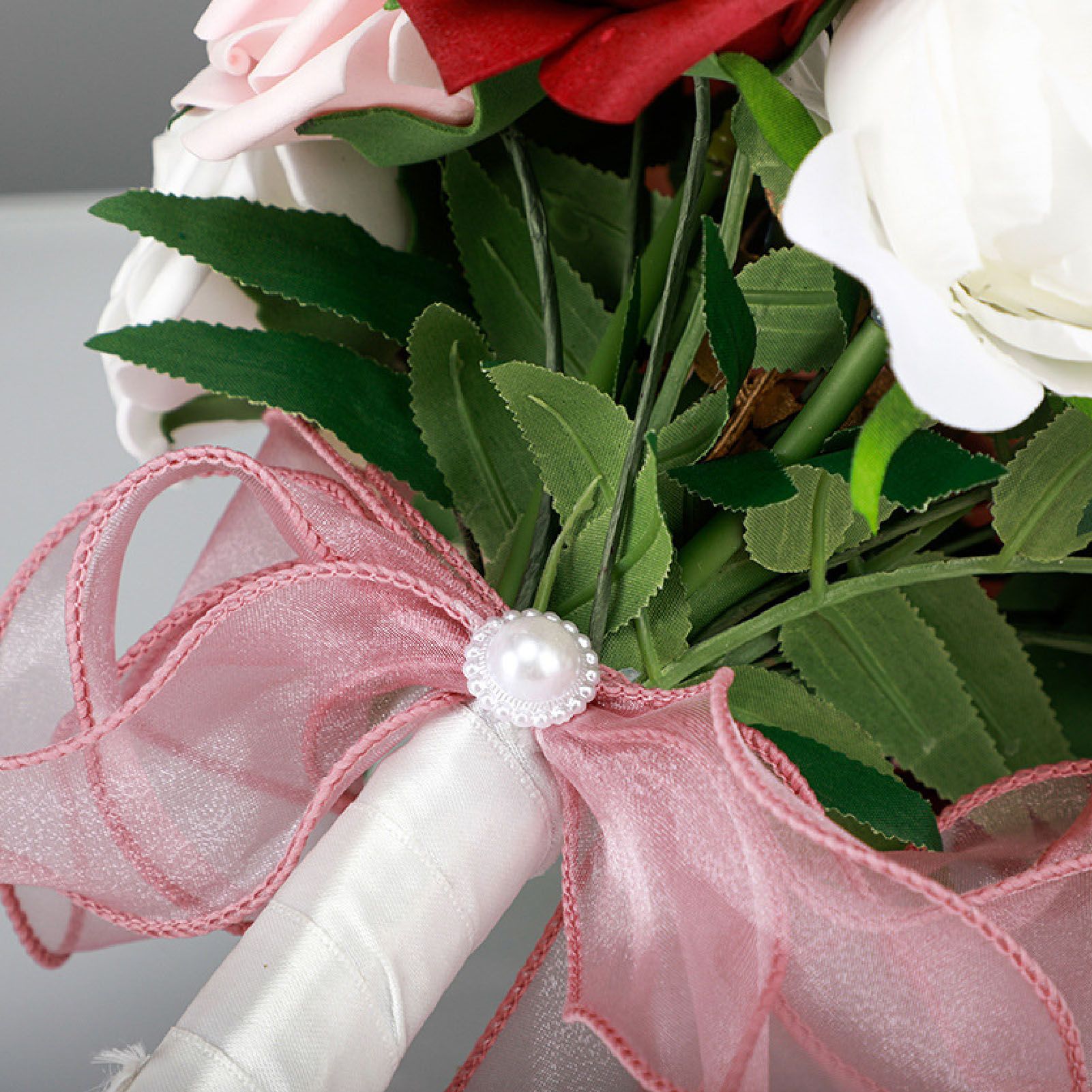 Wedding Bouquets Silk Plastic Realistic Romantic Hand Bouquet for Valentine's view 15