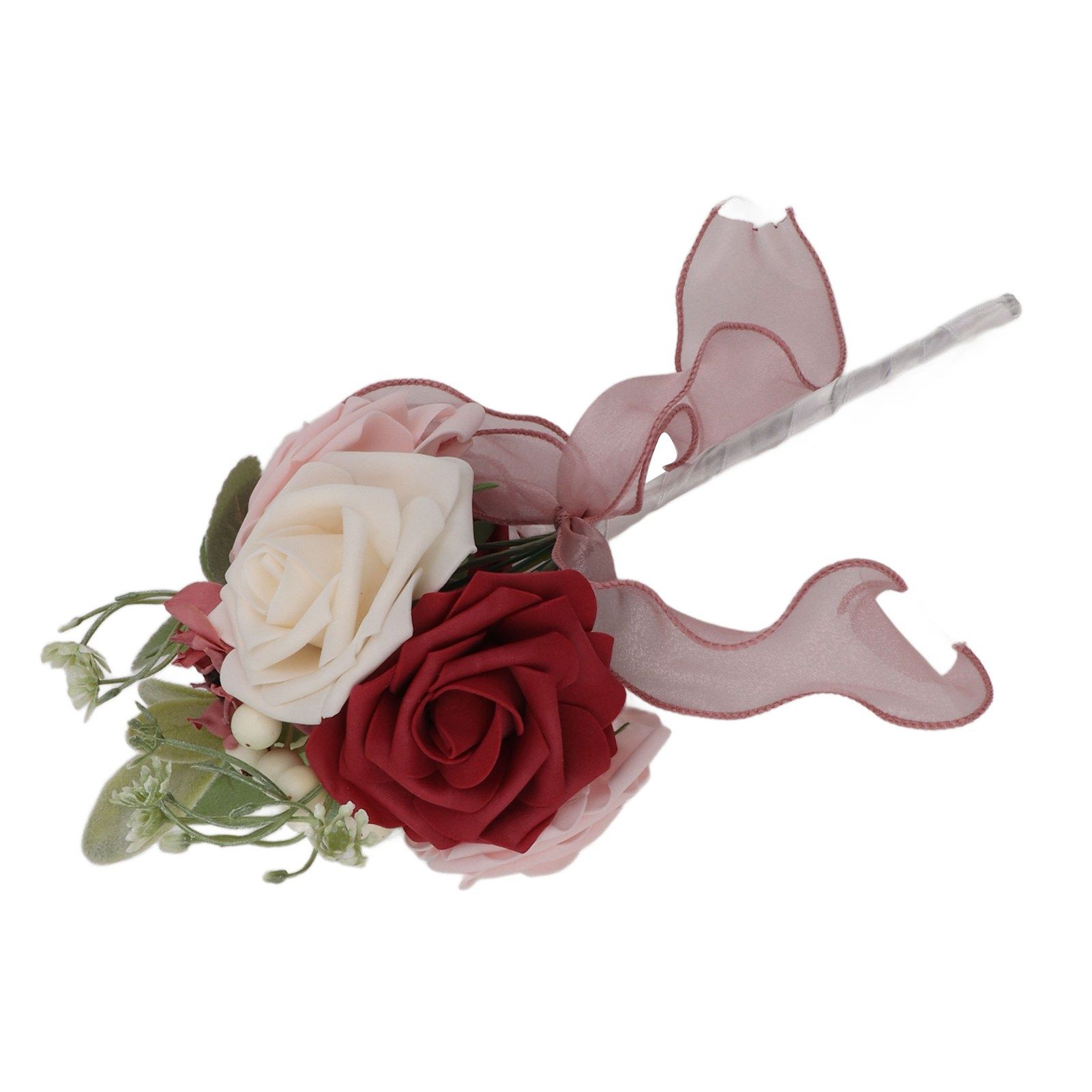 Romantic Rose Bridal Wedding Bouquet Artificial Silk Flowers Fake Flowers view 7