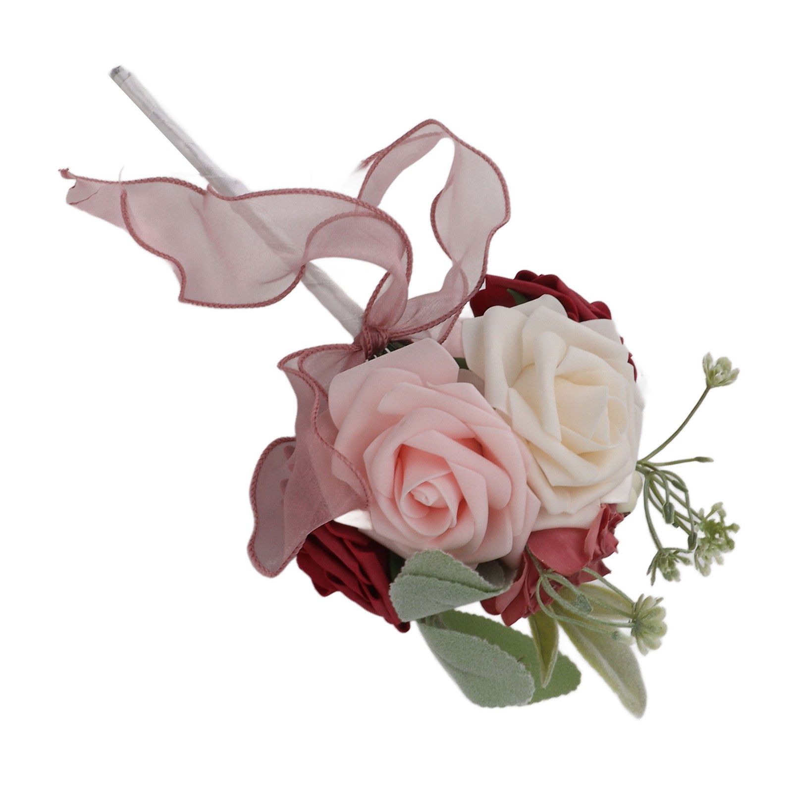 Romantic Rose Bridal Wedding Bouquet Artificial Silk Flowers Fake Flowers view 9