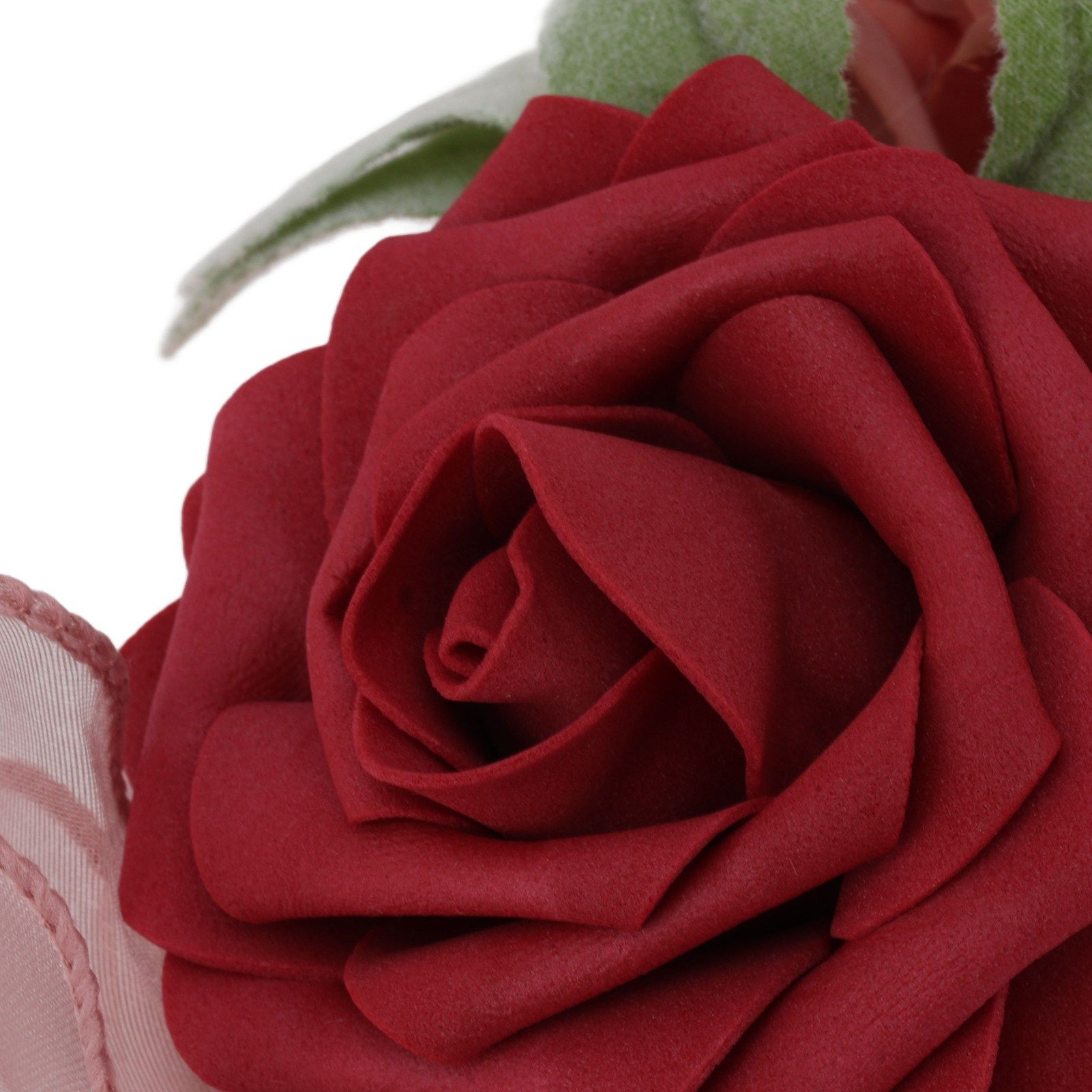 Romantic Rose Bridal Wedding Bouquet Artificial Silk Flowers Fake Flowers view 13