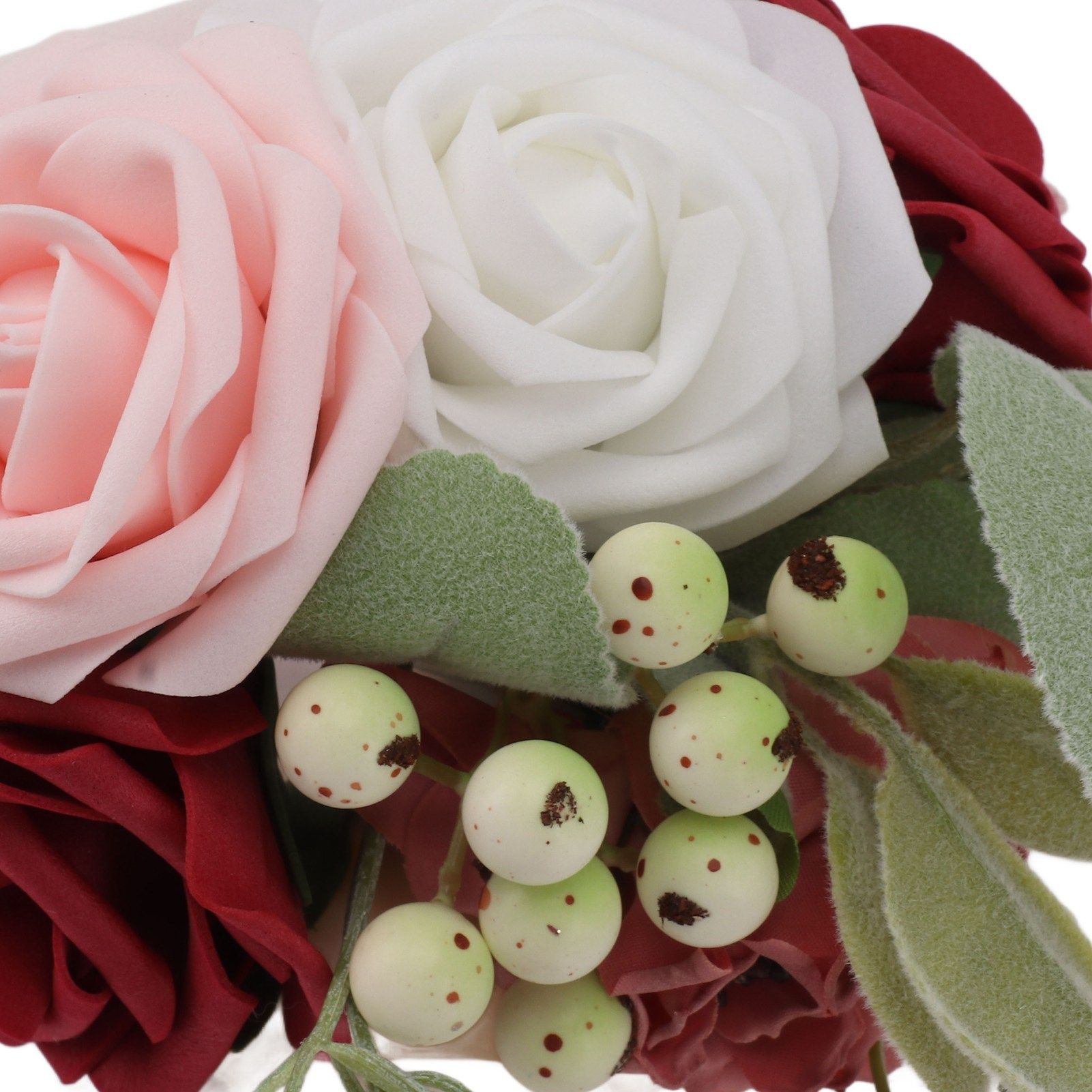 Romantic Rose Bridal Wedding Bouquet Artificial Silk Flowers Fake Flowers view 14