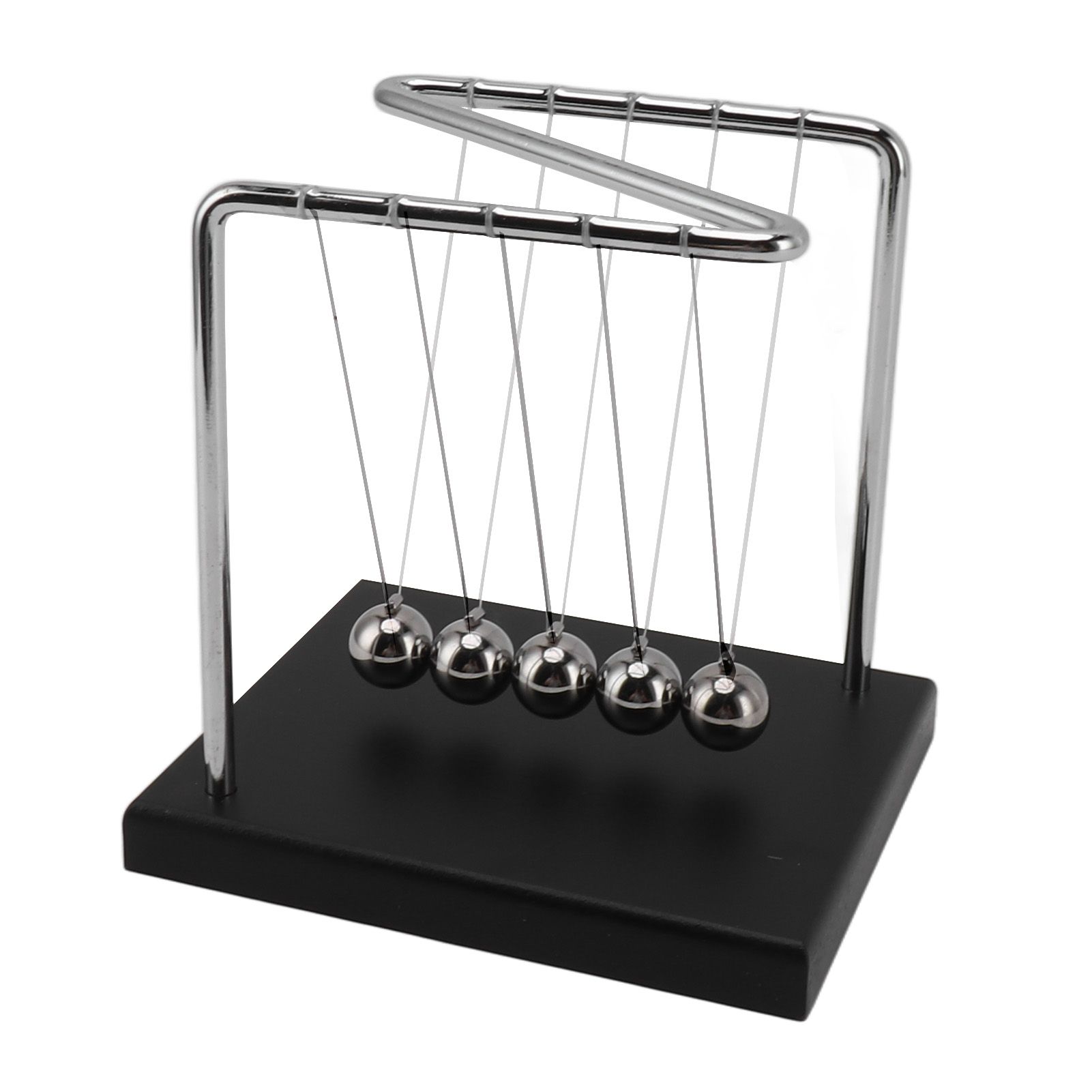 Balance Steel Swing Balls Z Shape N Shape Wooden Base Pendulum Ball for Home view 2