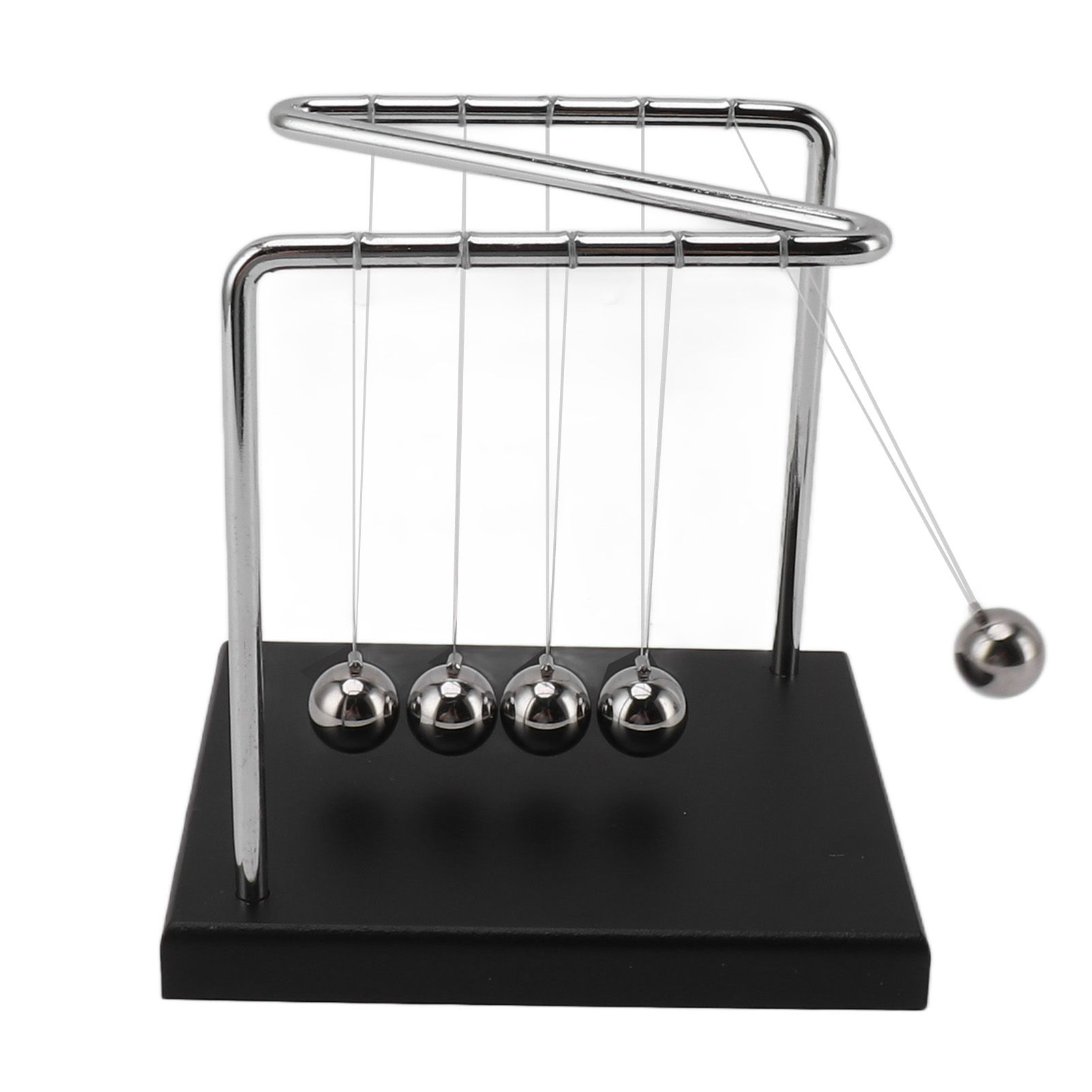 Balance Steel Swing Balls Z Shape N Shape Wooden Base Pendulum Ball for Home view 3
