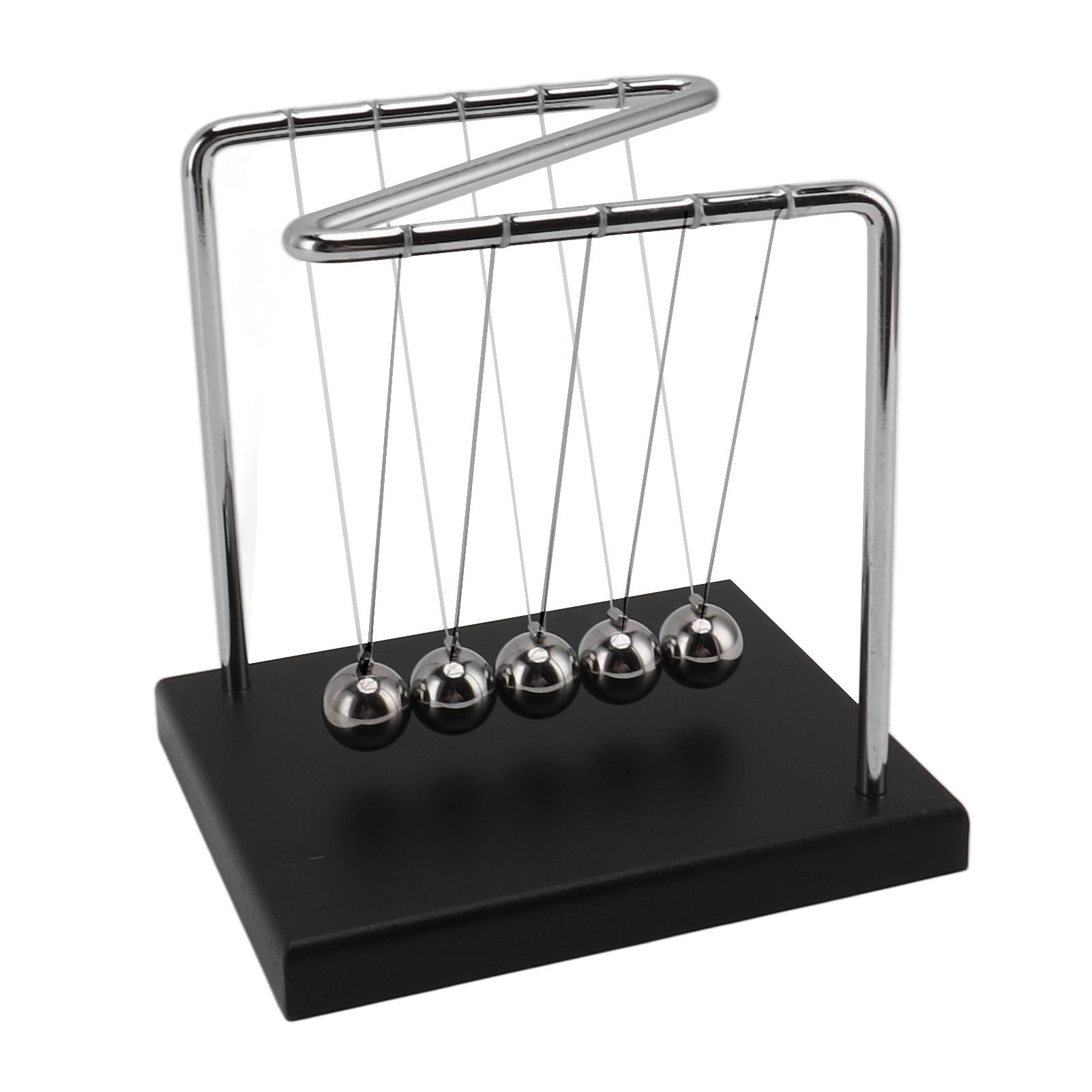 Balance Steel Swing Balls Z Shape N Shape Wooden Base Pendulum Ball for Home view 5