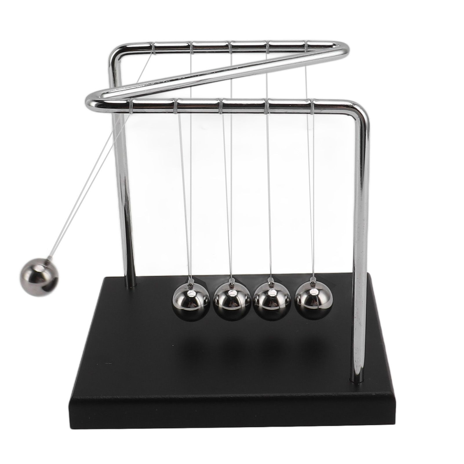 Balance Steel Swing Balls Z Shape N Shape Wooden Base Pendulum Ball for Home view 6