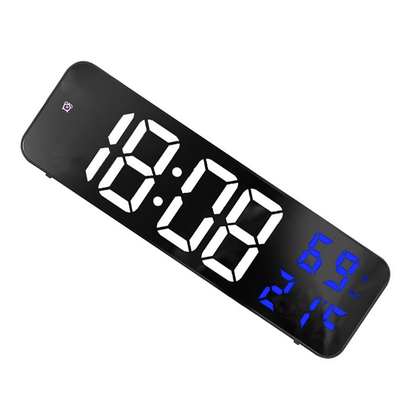 Mirror Large Digital LED Clock Home Electronic Alarm Clock Large Screen Plug view 2