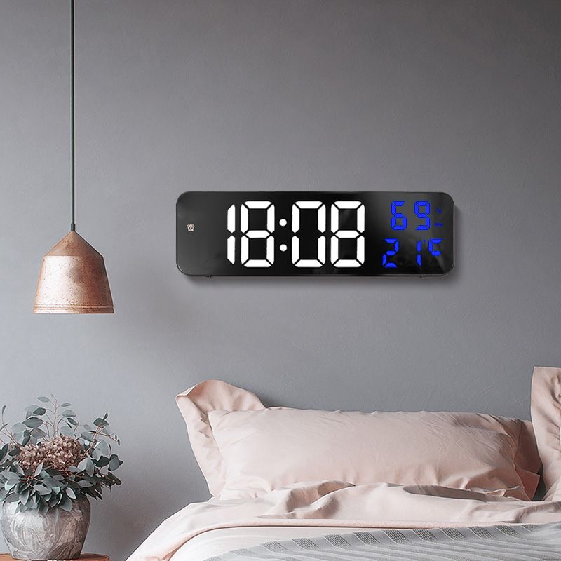 Mirror Large Digital LED Clock Home Electronic Alarm Clock Large Screen Plug view 5