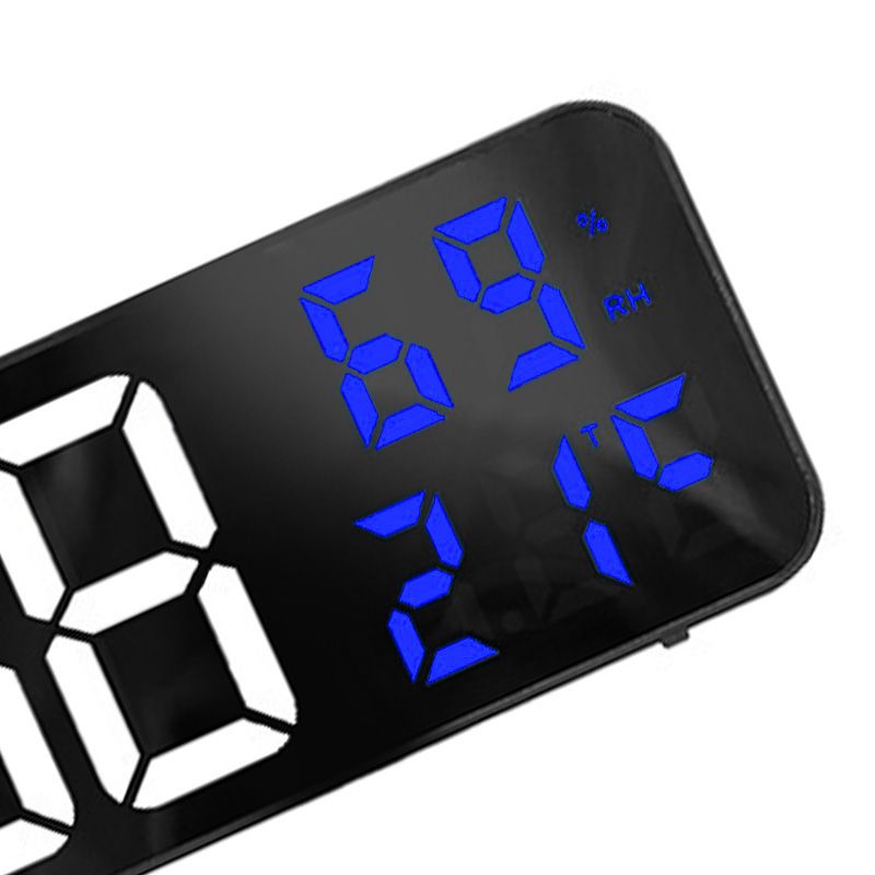 Mirror Large Digital LED Clock Home Electronic Alarm Clock Large Screen Plug view 7