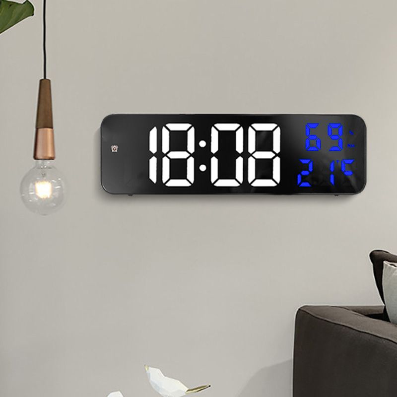 Mirror Large Digital LED Clock Home Electronic Alarm Clock Large Screen Plug view 10