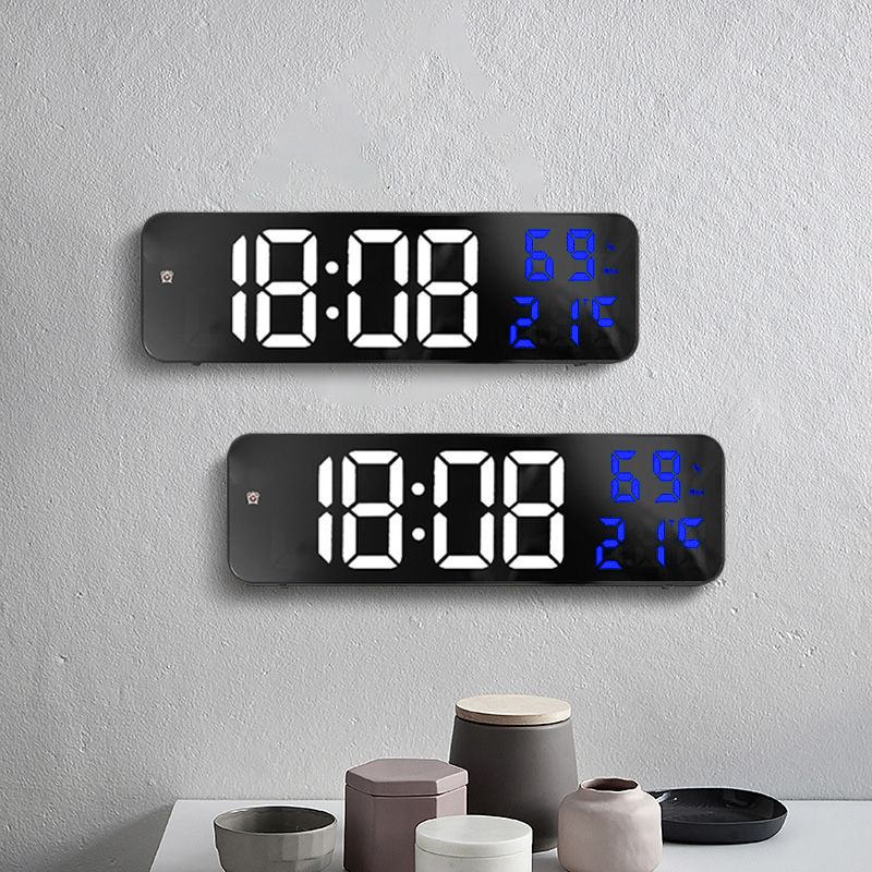 Mirror Large Digital LED Clock Home Electronic Alarm Clock Large Screen Plug view 11