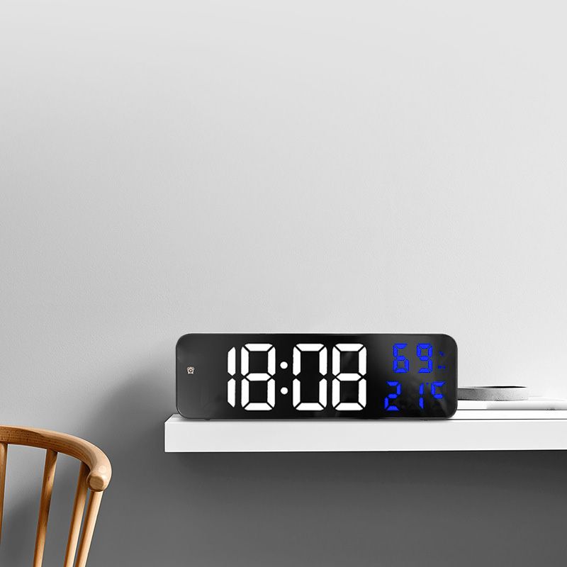 Mirror Large Digital LED Clock Home Electronic Alarm Clock Large Screen Plug view 12