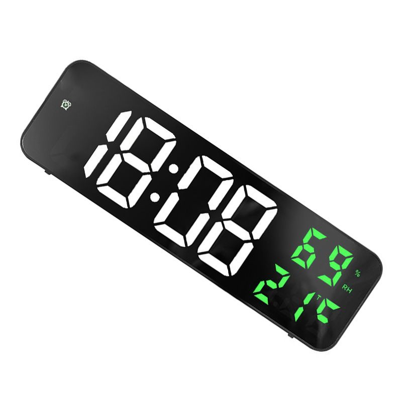Mirror Large Digital LED Clock Home Electronic Alarm Clock Large Screen Plug view 2