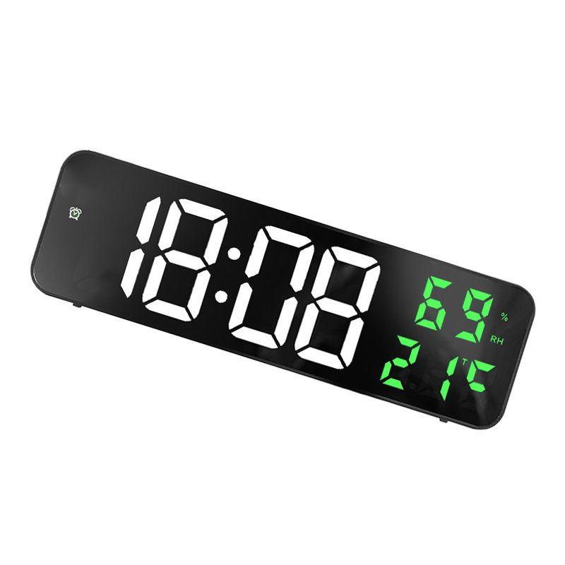 Mirror Large Digital LED Clock Home Electronic Alarm Clock Large Screen Plug view 3