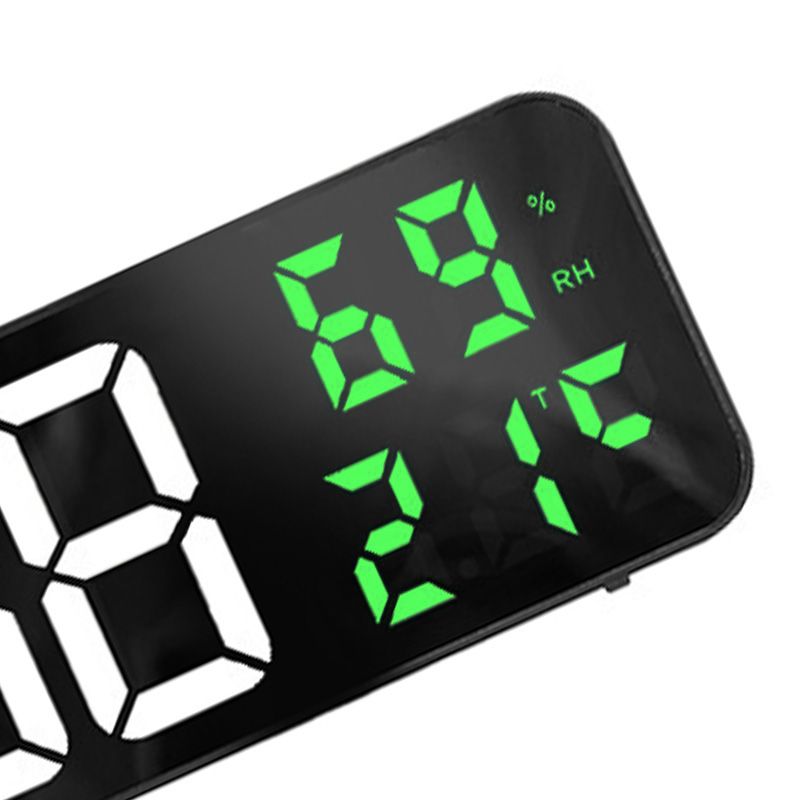Mirror Large Digital LED Clock Home Electronic Alarm Clock Large Screen Plug view 7