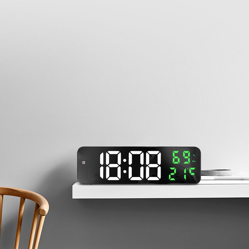 Mirror Large Digital LED Clock Home Electronic Alarm Clock Large Screen Plug view 12
