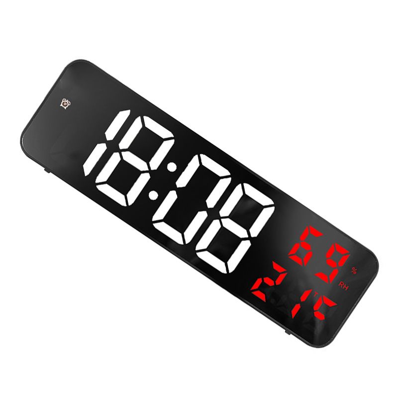 Mirror Large Digital LED Clock Home Electronic Alarm Clock Large Screen Plug view 2