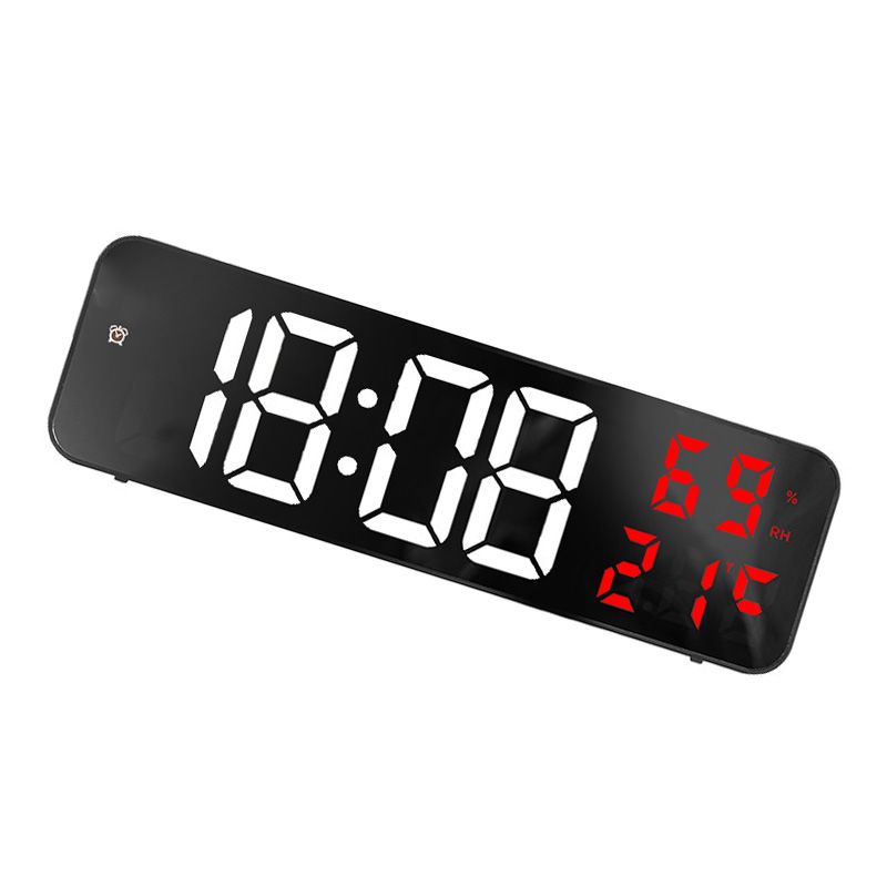 Mirror Large Digital LED Clock Home Electronic Alarm Clock Large Screen Plug view 3
