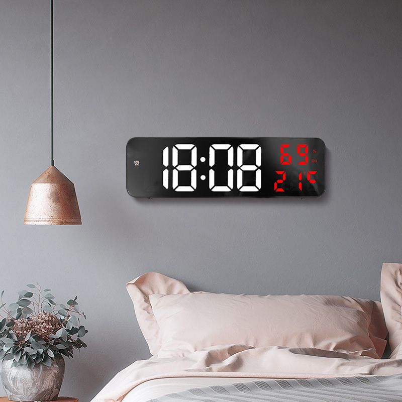 Mirror Large Digital LED Clock Home Electronic Alarm Clock Large Screen Plug view 5