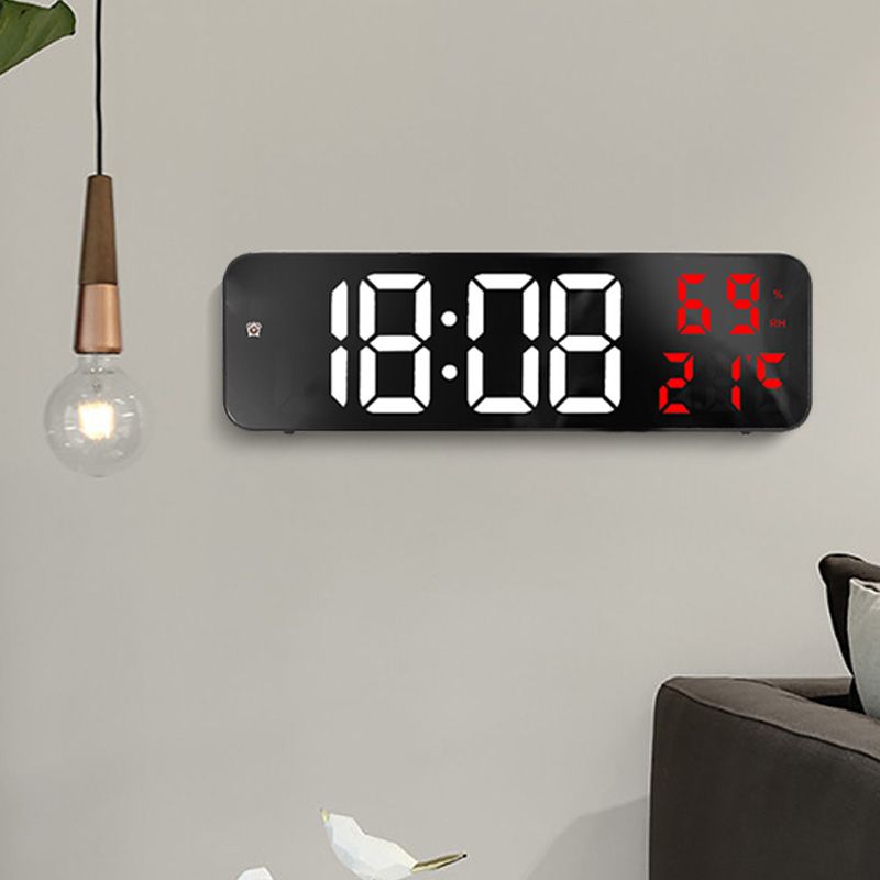 Mirror Large Digital LED Clock Home Electronic Alarm Clock Large Screen Plug view 10